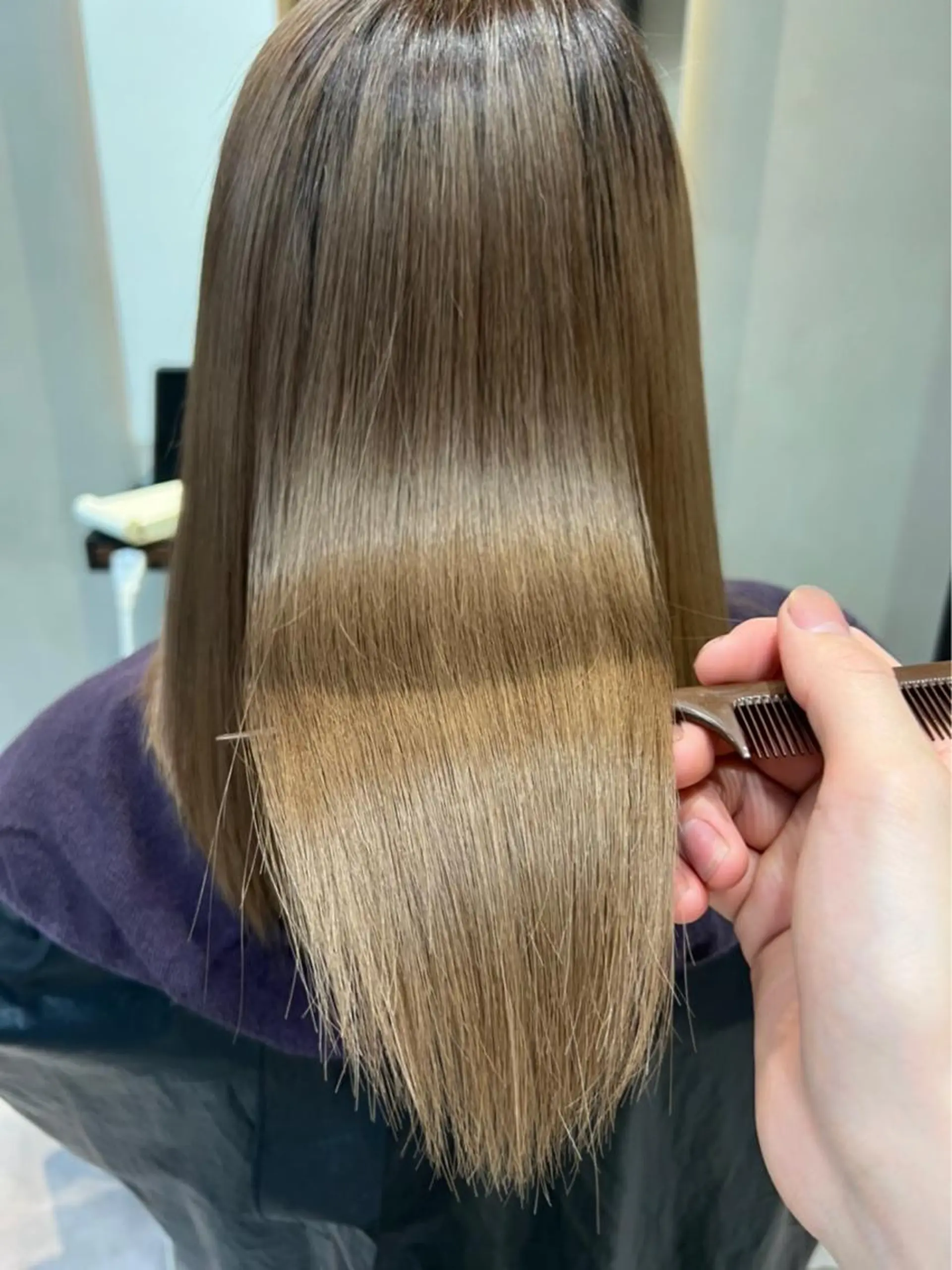 ミディアム 縮毛矯正 カットモデル募集 ミネのヘアスタイル