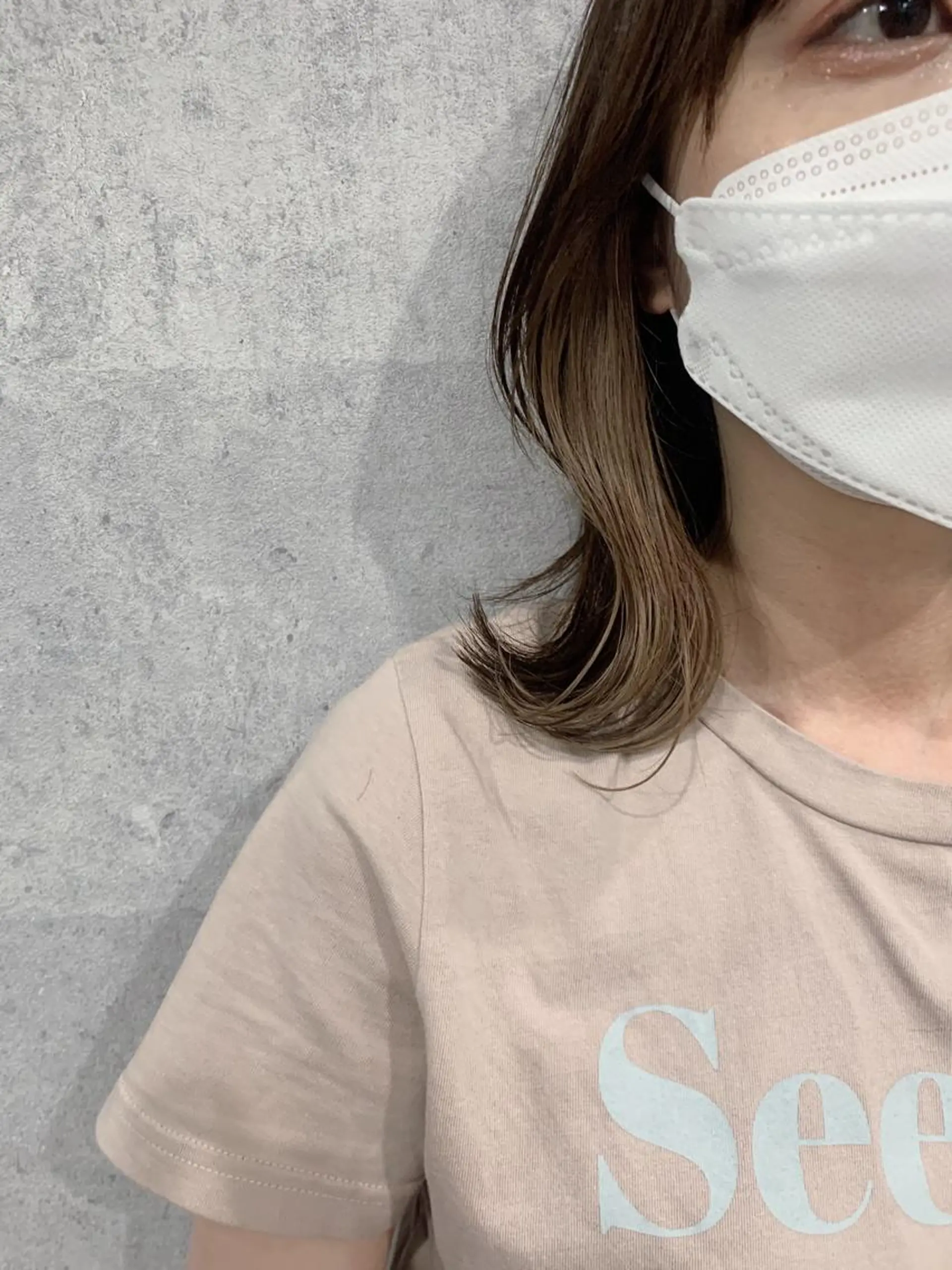 ミディアム カラー ベージュカラー ブリーチ ブラウンカラー インナーカラー くびれヘア _WHITE 天神店 YUMEKA🐻のヘアスタイル