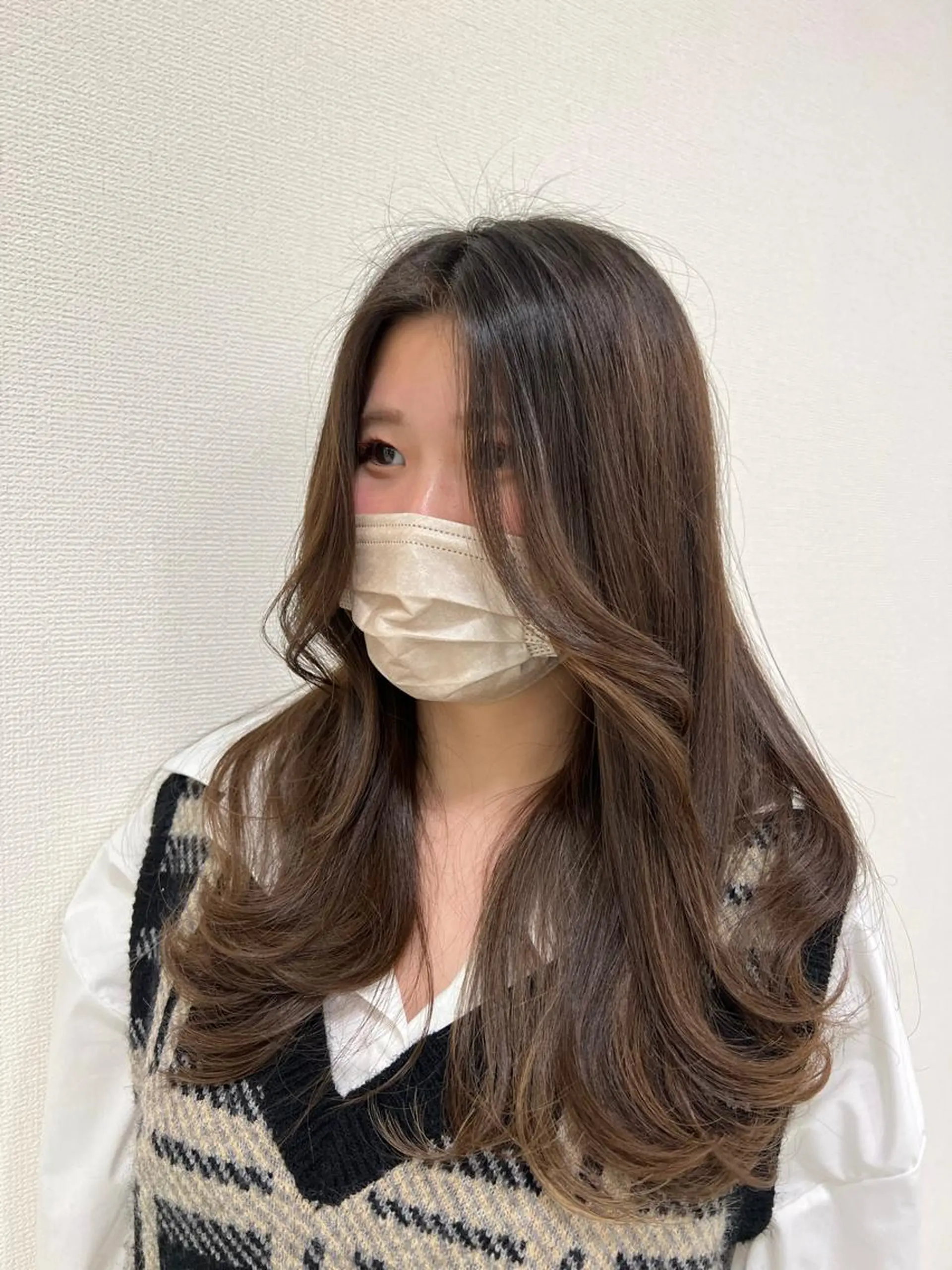 セミロング ヨシンモリ 韓国風ヘア 二宮 光広のヘアスタイル
