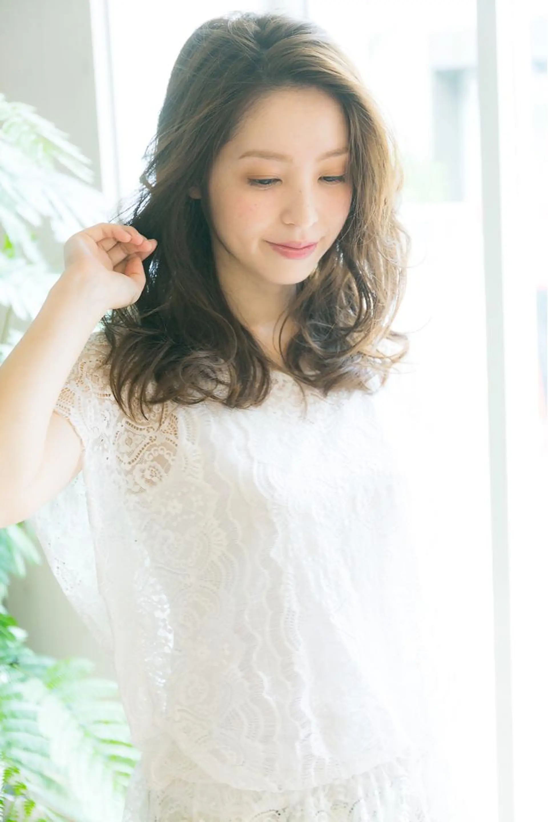 ミディアム カラー パーマ 髪質改善 suzukiのヘアスタイル