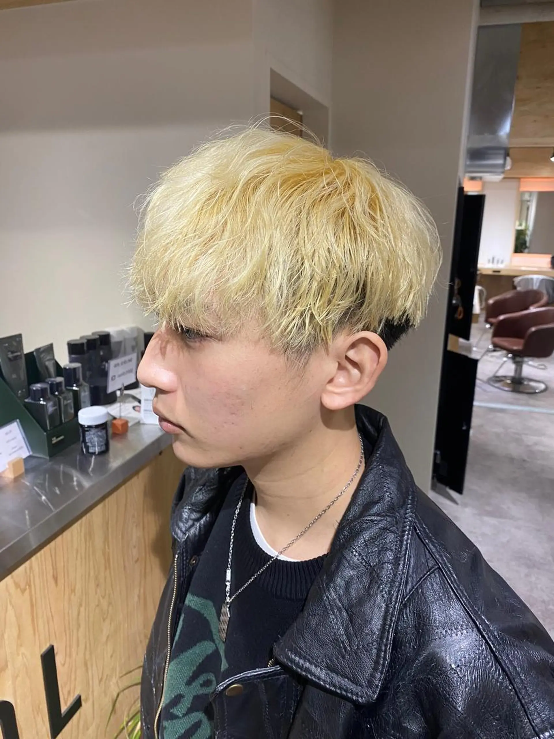 パーマ メンズ カット パーマ トリートメント ヘアセット メンズブリーチカラー /パーマ ごーた立川のヘアスタイル