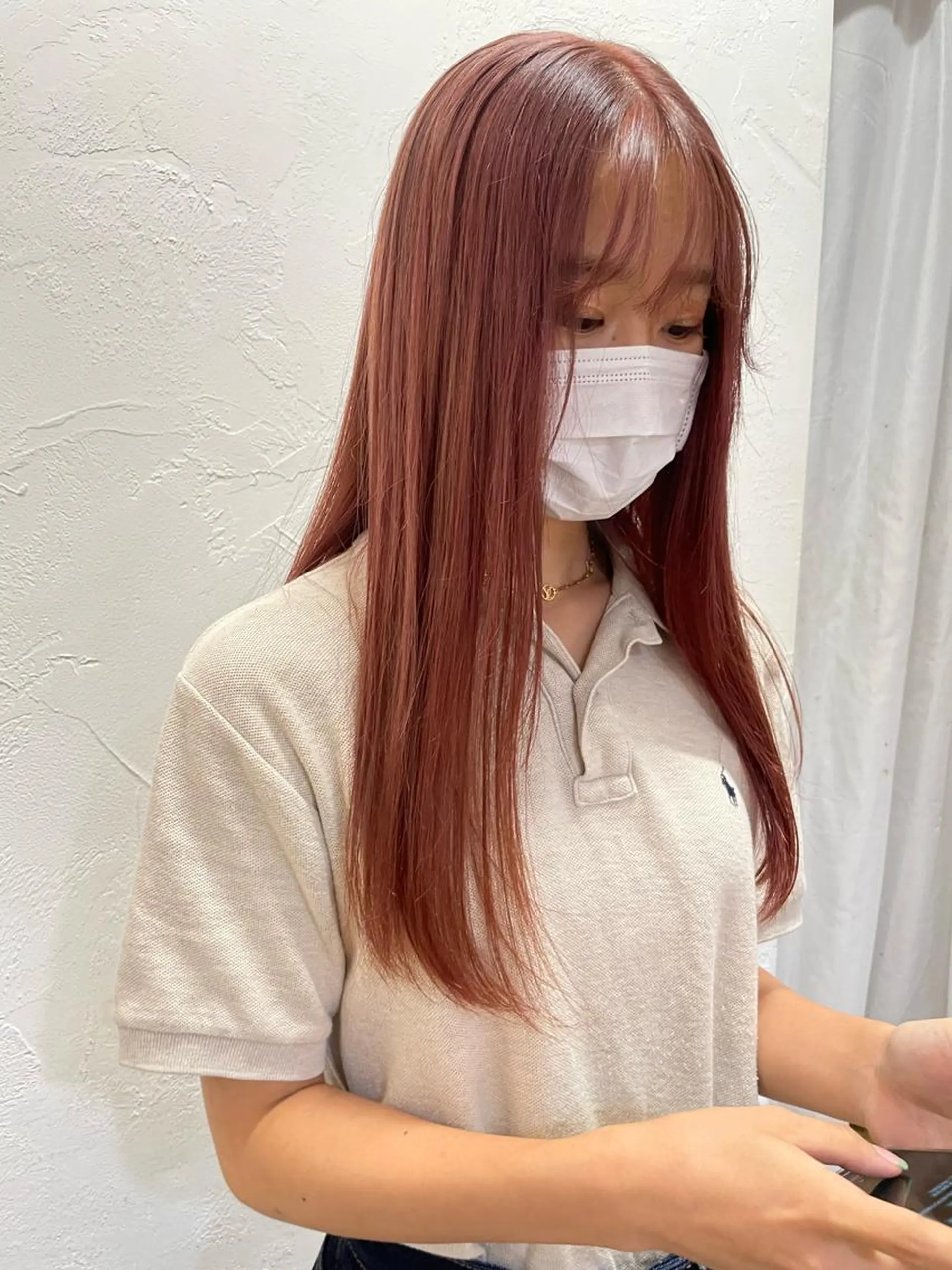 ロング カラー ヘアアレンジ 小顔レイヤー×コンパ クトボブ/林隆平のヘアスタイル