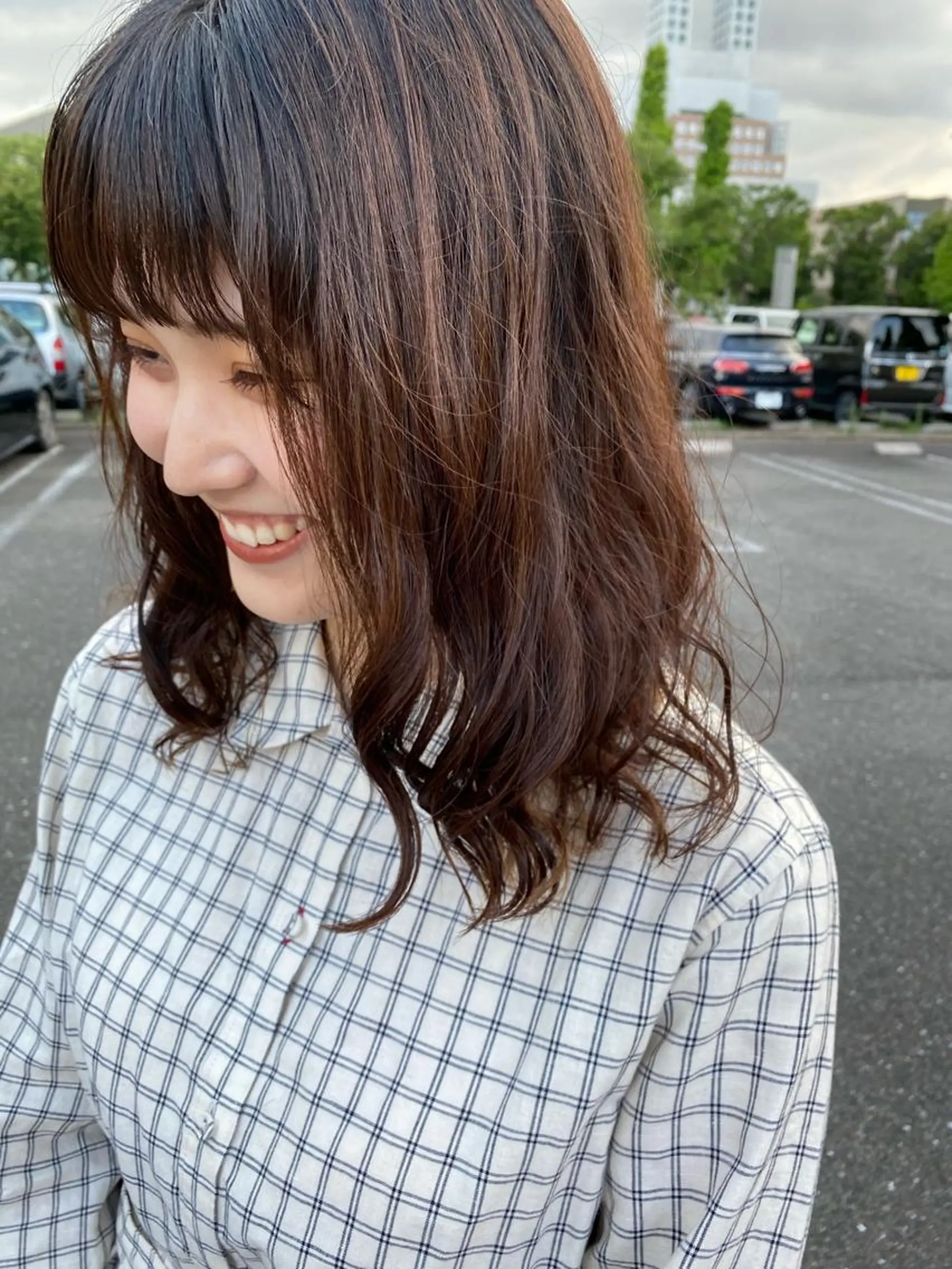 ミディアム カラー パーマ Kouta/似合わせ /パーマ/カラーのヘアスタイル