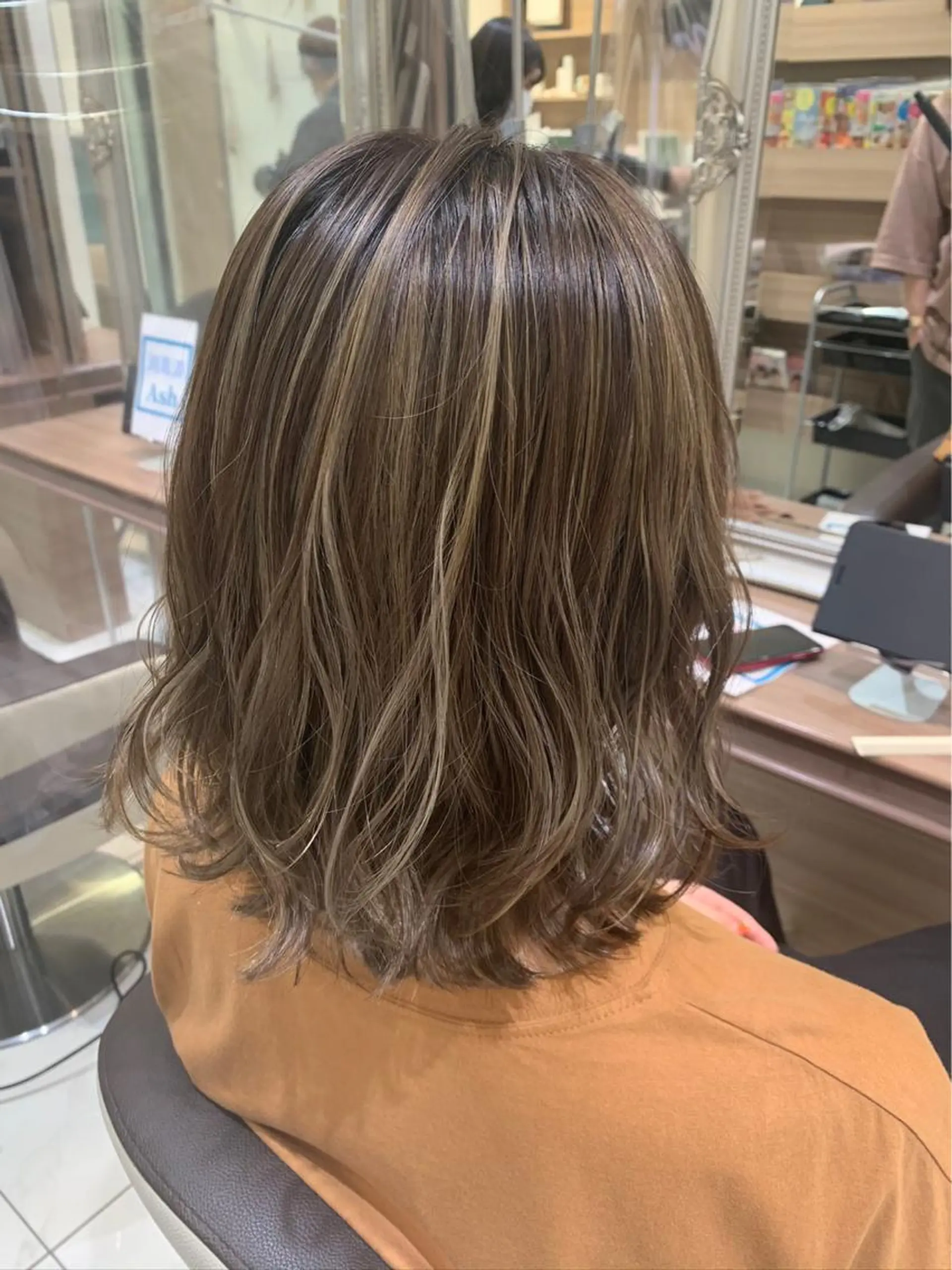 ミディアム カラー ベージュカラー ブラウンカラー マロンブラウン はだゆうき @hadadan08のヘアスタイル