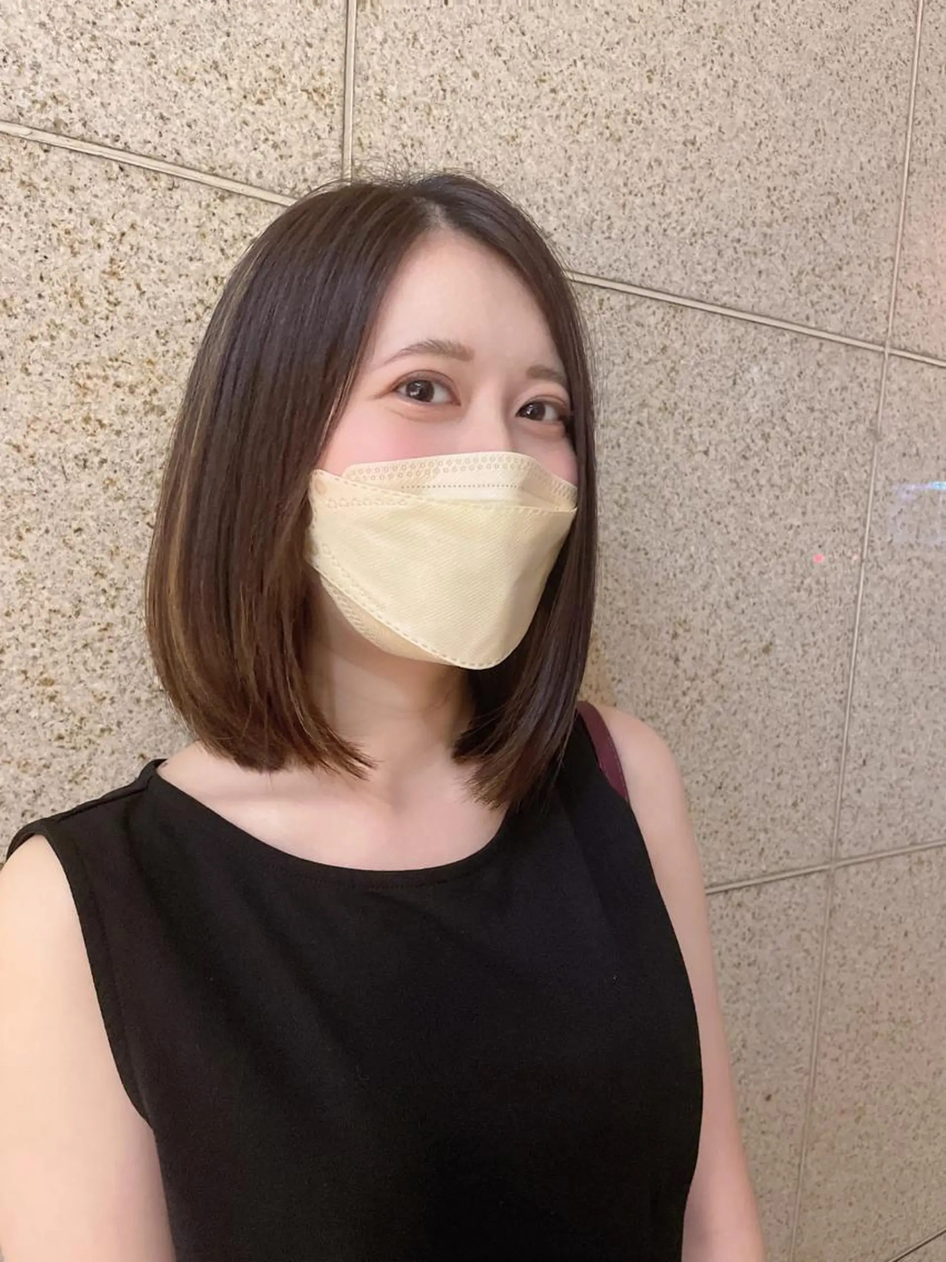 ミディアム ショートボブ ミディアムパーマ アッシュ アッシュブラウン ボブ 井村 拓未のヘアスタイル