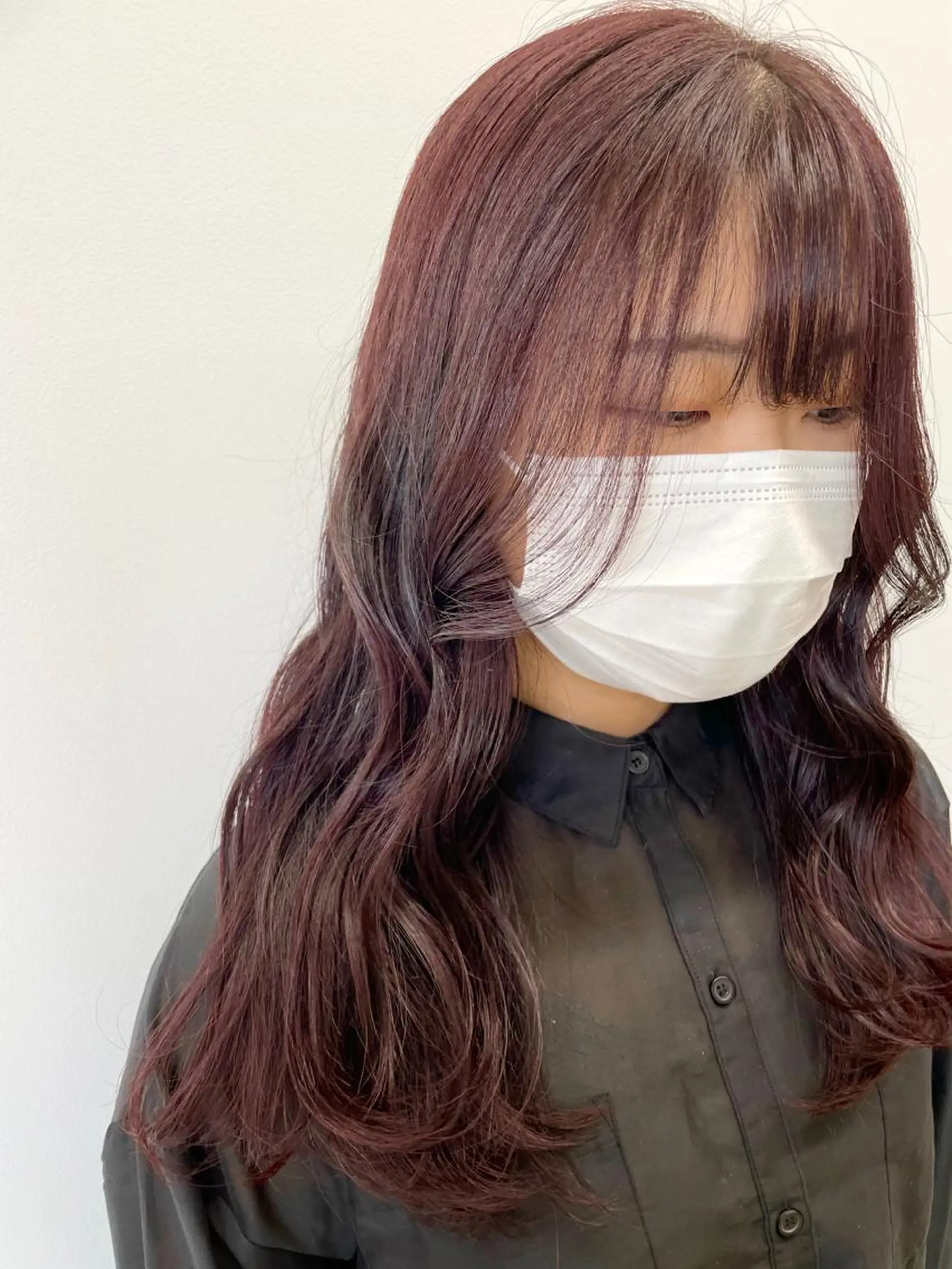 ロング レッドブラウン sica所属・スタイル撮影 モデル募集momoのヘアスタイル