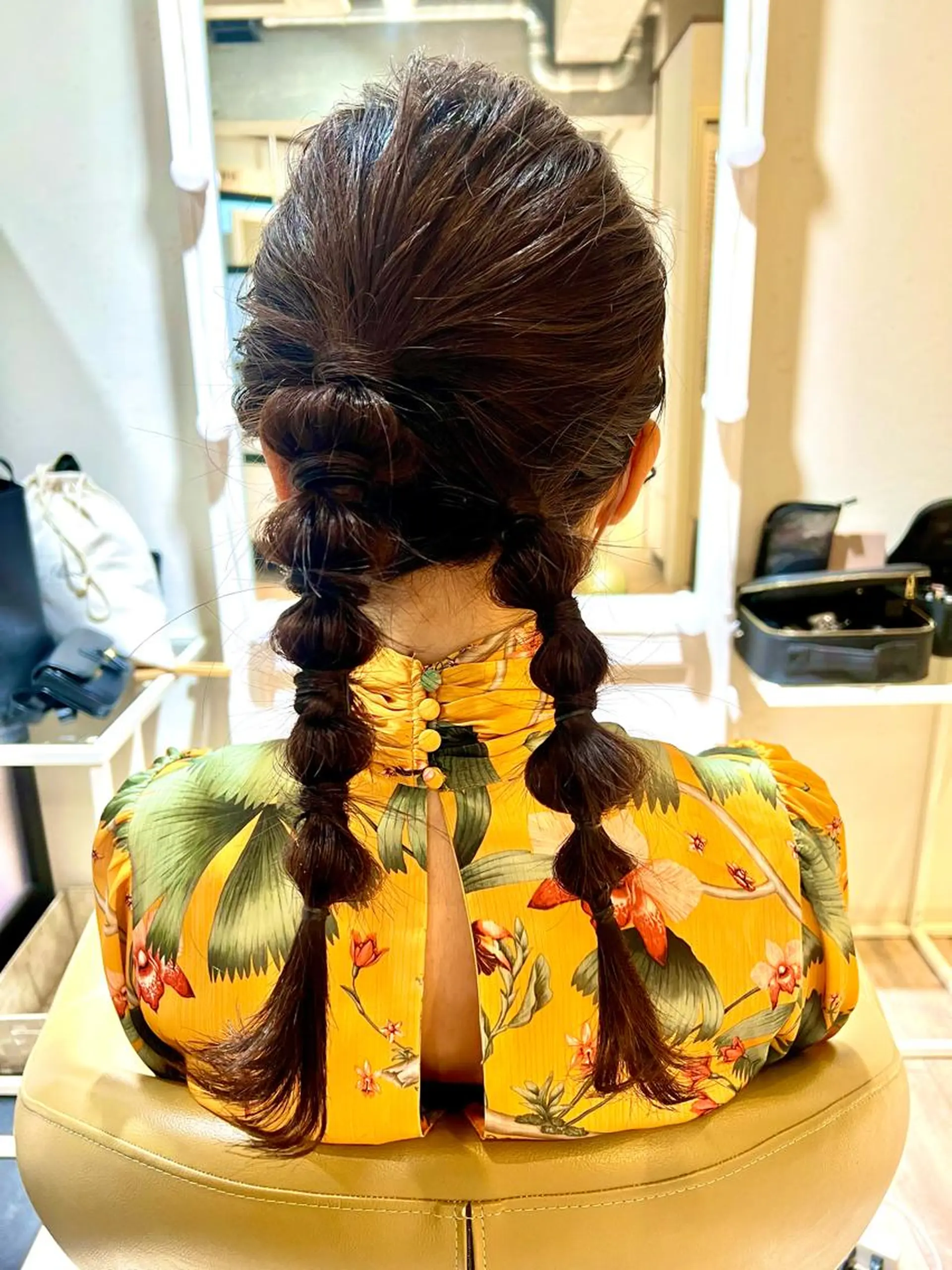 セミロング ヘアアレンジ 人見知りさんでも安心 奥田 里佳子のヘアスタイル