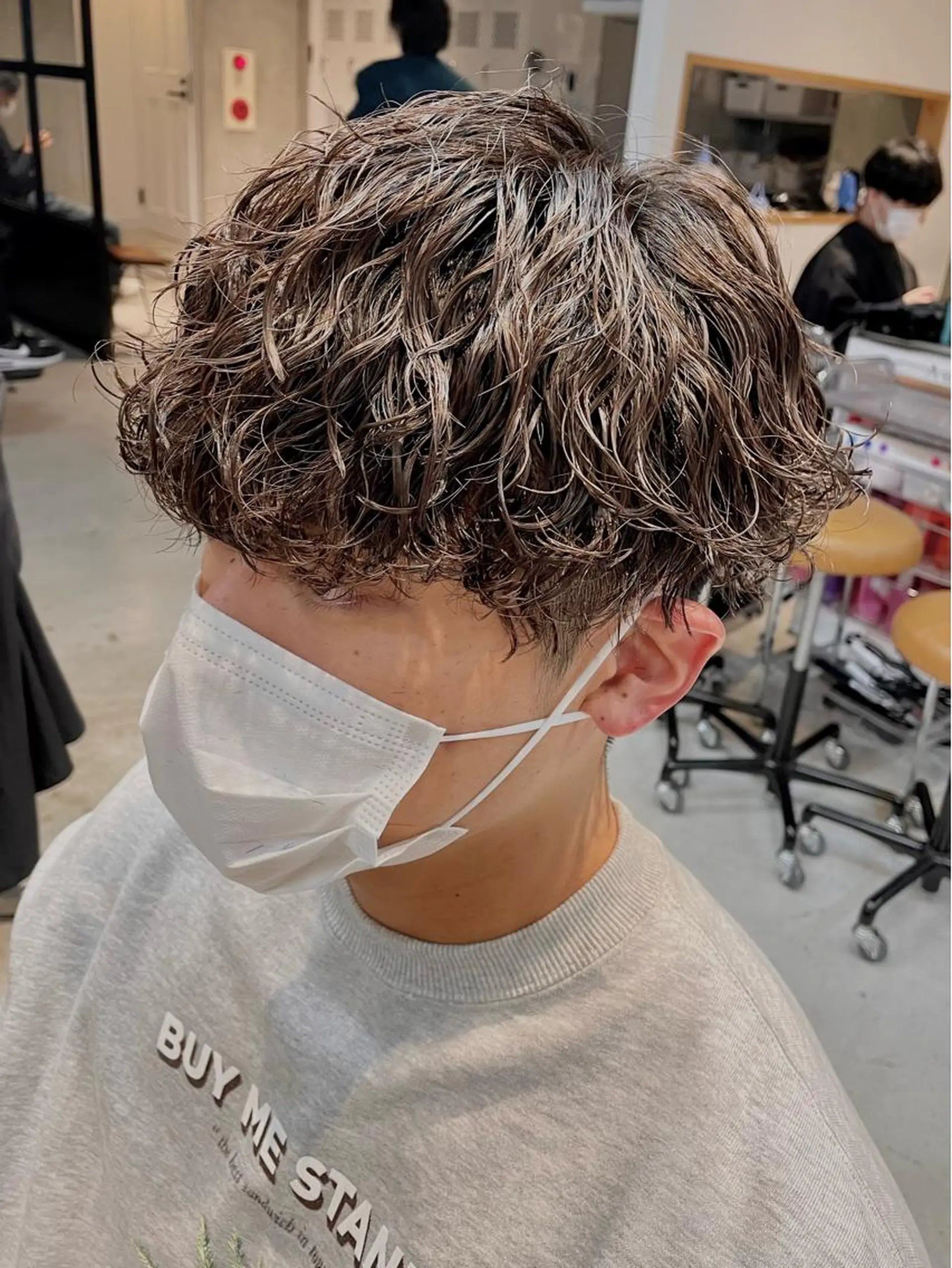 パーマ ヘアアレンジ メンズ メンズパーマ ショートヘア原宿 fifth コシのヘアスタイル