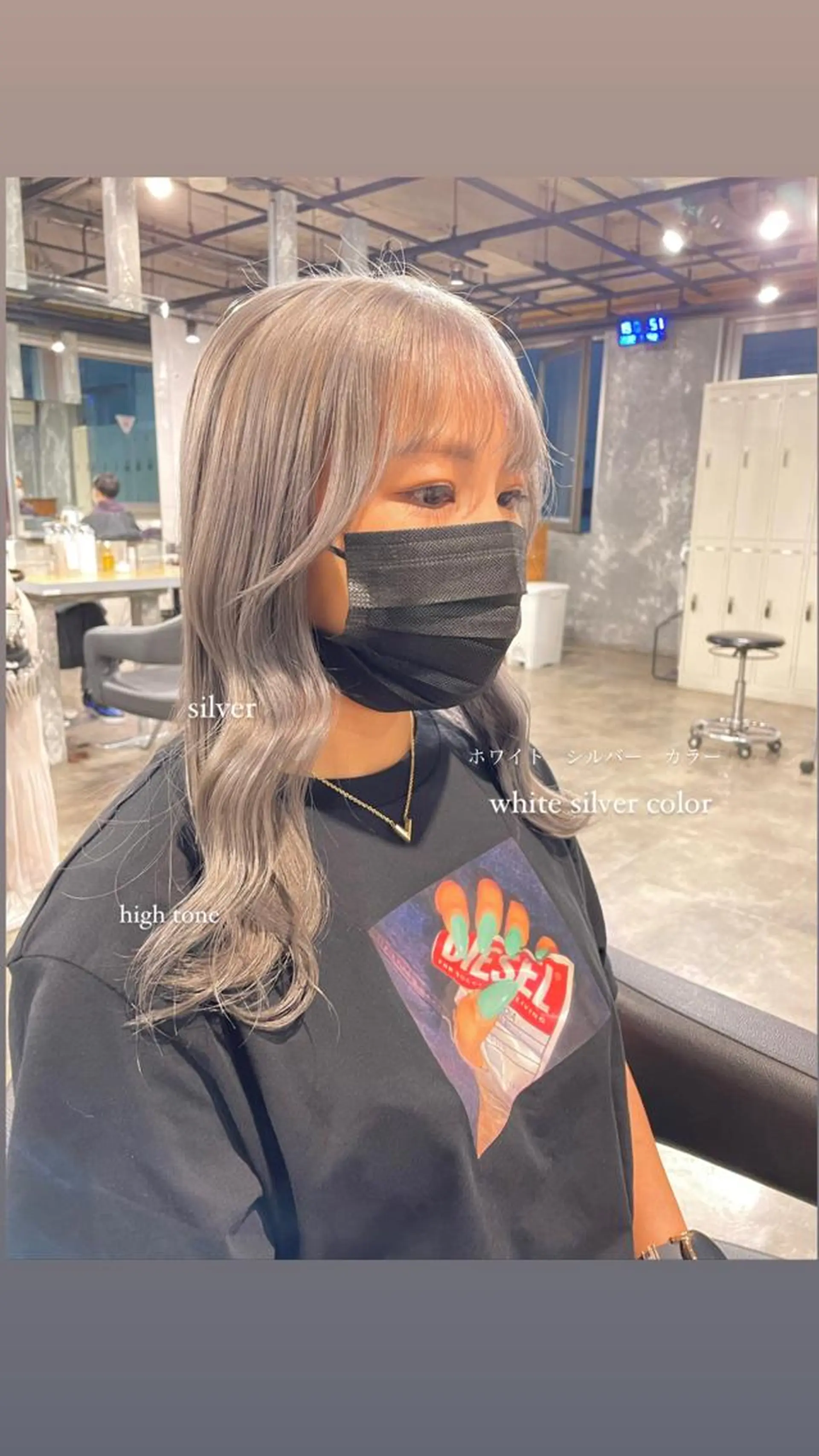 セミロング カラー パーマ ヘアアレンジ メンズ キッズ ネイル マツエク・マツパ アイブロウ 透明感カラー・レイヤ ー🎀amika🎀のヘアスタイル