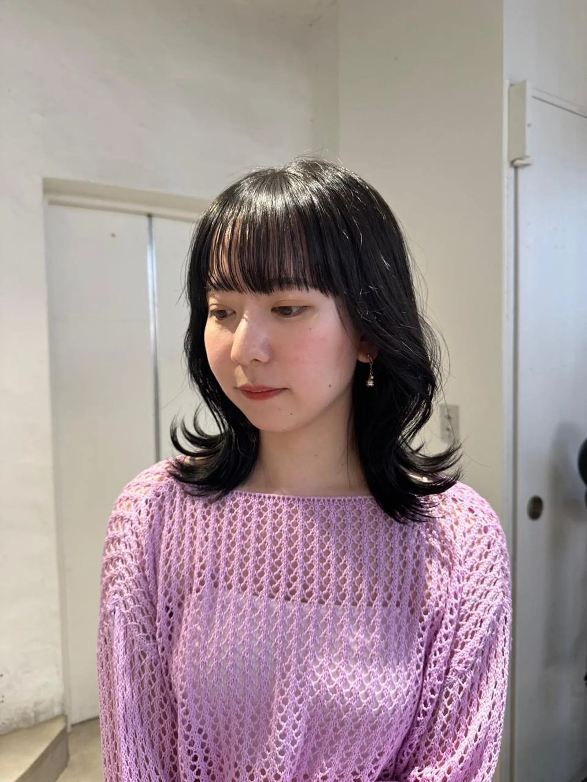 セミロング ヘアカラー トリートメント 🎀韓国レイヤー特化 🎀ベージュ/ミクのヘアスタイル