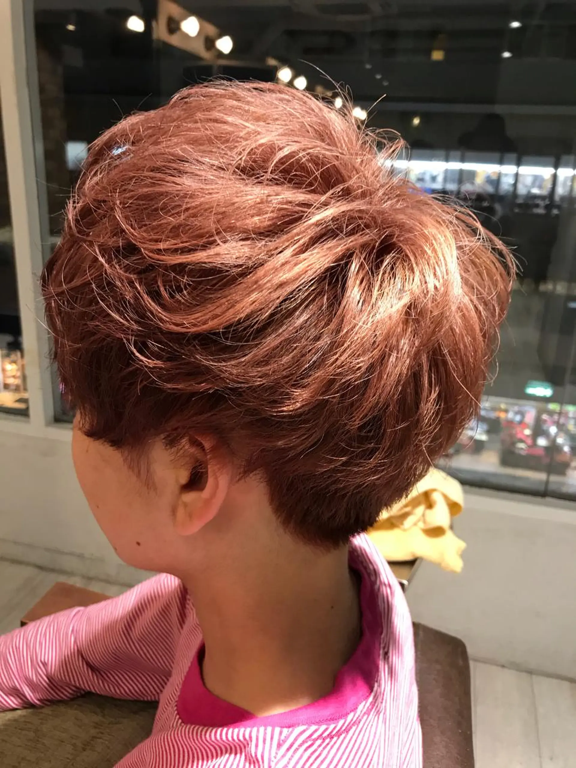 ショート ショートヘア ミルクティーベージュ 山本勝志のヘアスタイル