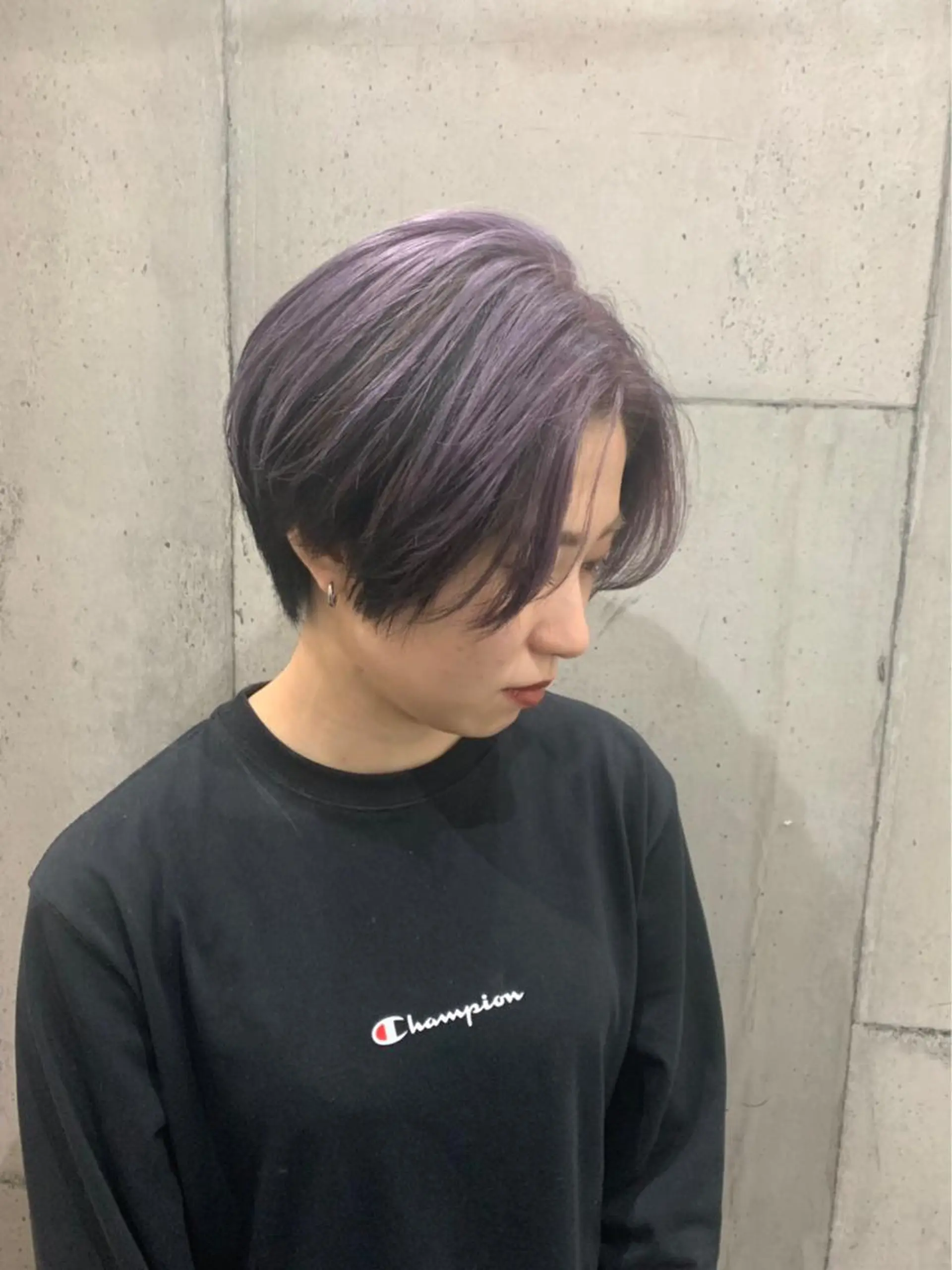 ショート カラー ラベンダーカラー ピンクカラー ピンクラベンダー hair  space Atoz所属・東 寛道のヘアスタイル