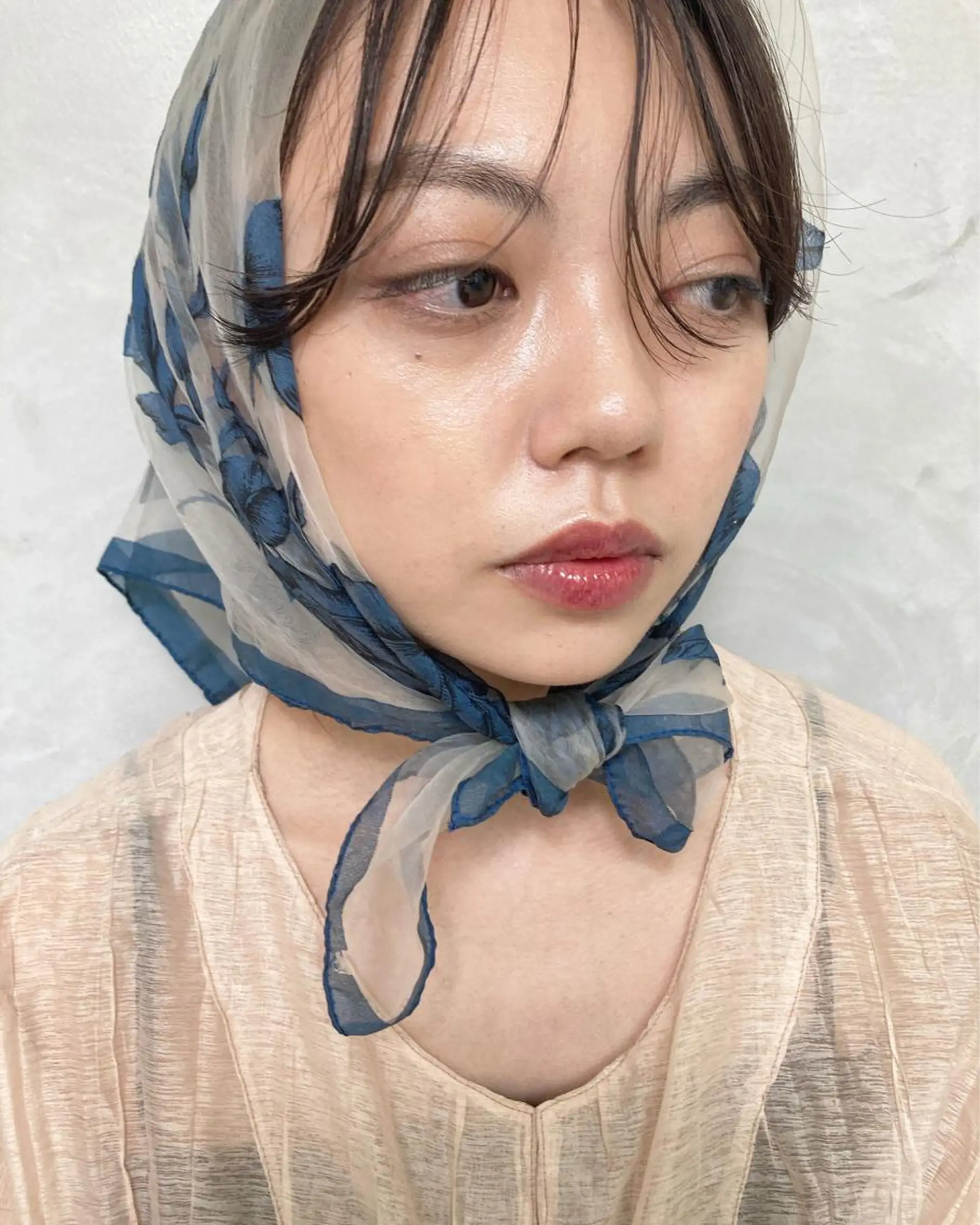 ミディアム パーマ 佐伯 和佳のヘアスタイル