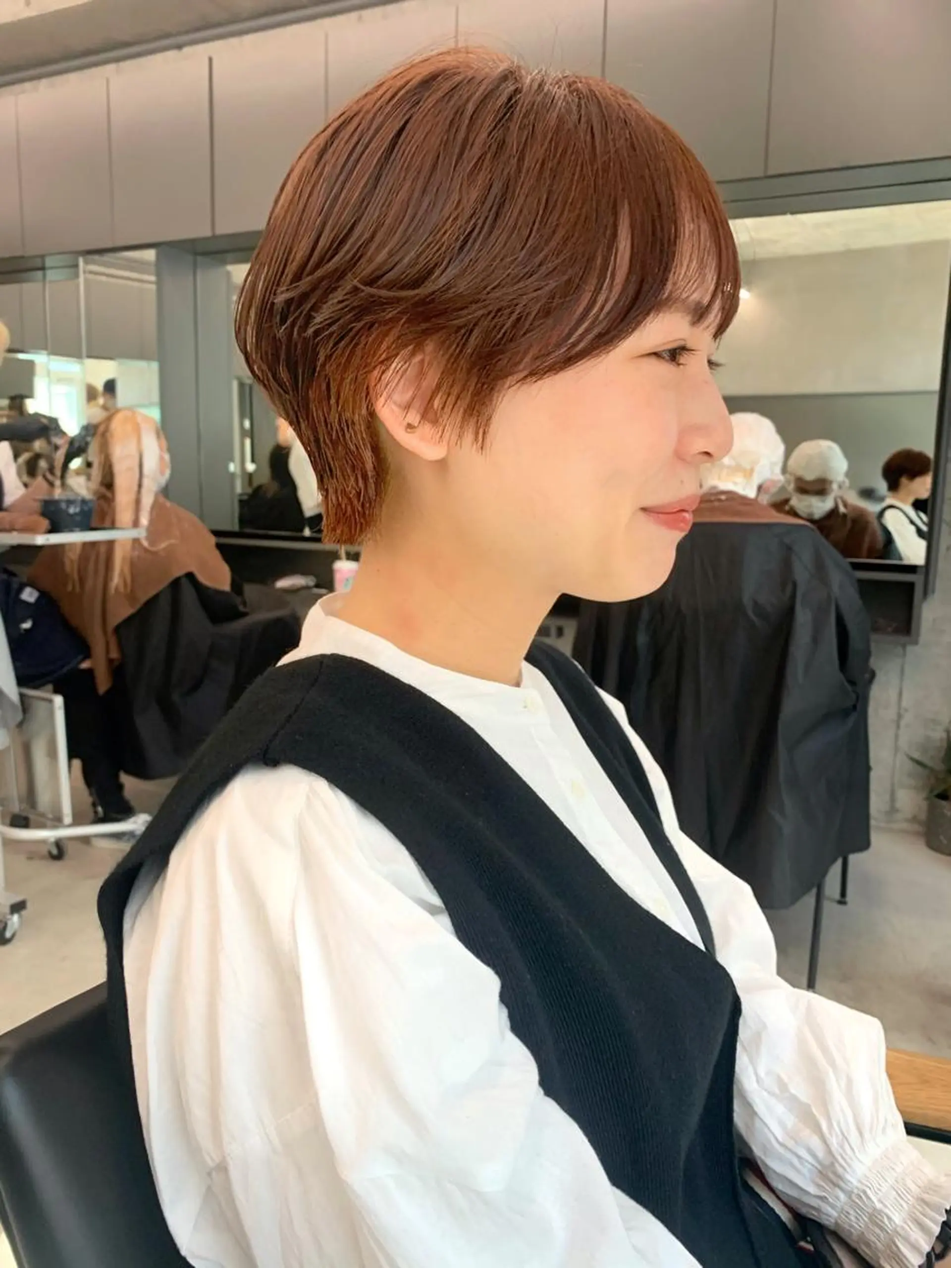 ショート カラー ブラウンカラー オレンジ オレンジブラウン ショートヘア sakoda shunkiのヘアスタイル