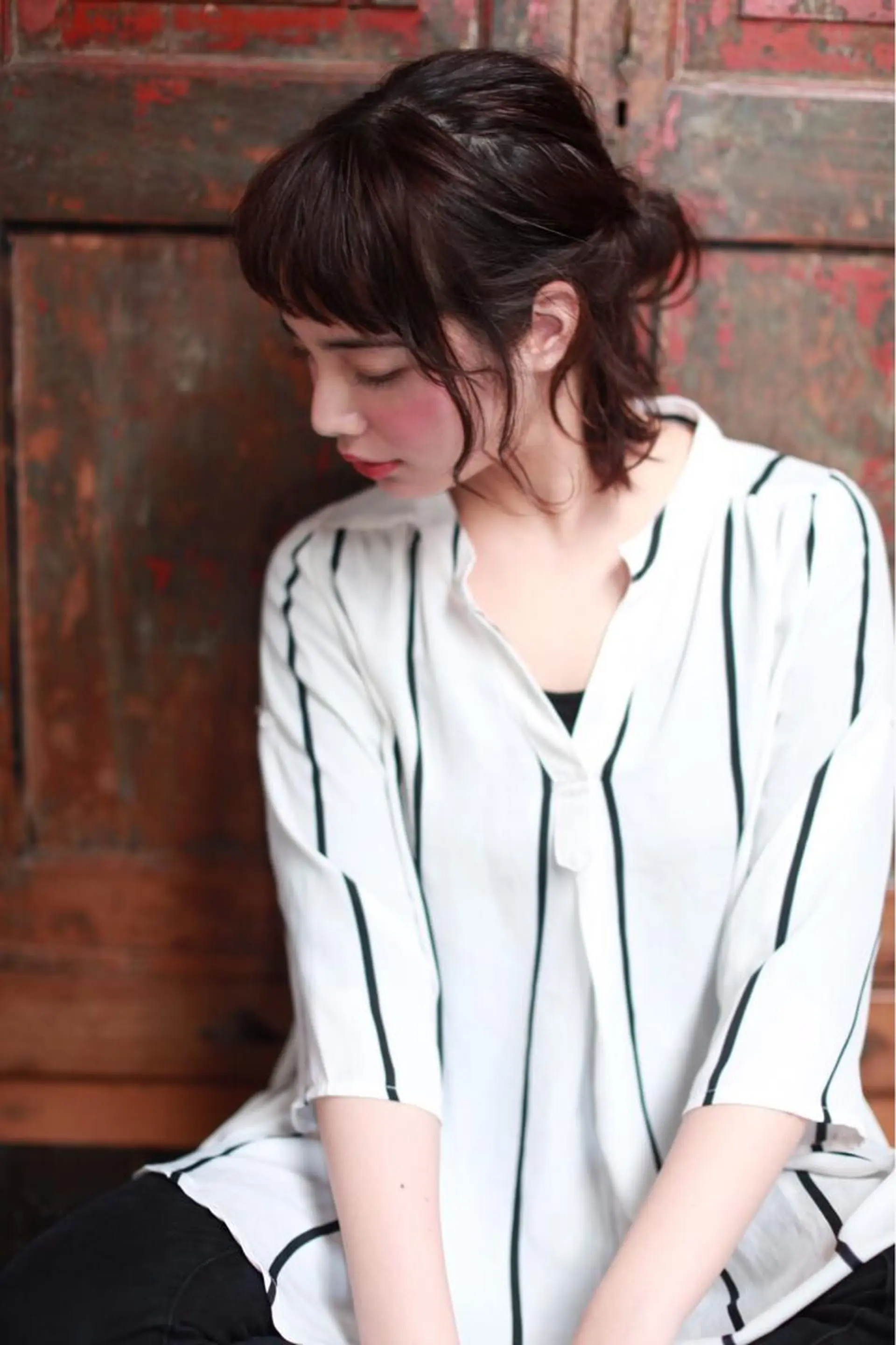 ヘアアレンジ 結婚式・ブライダル ボブ ワイドバング 圧倒的美髪ストレート ツダケイタロウのヘアスタイル