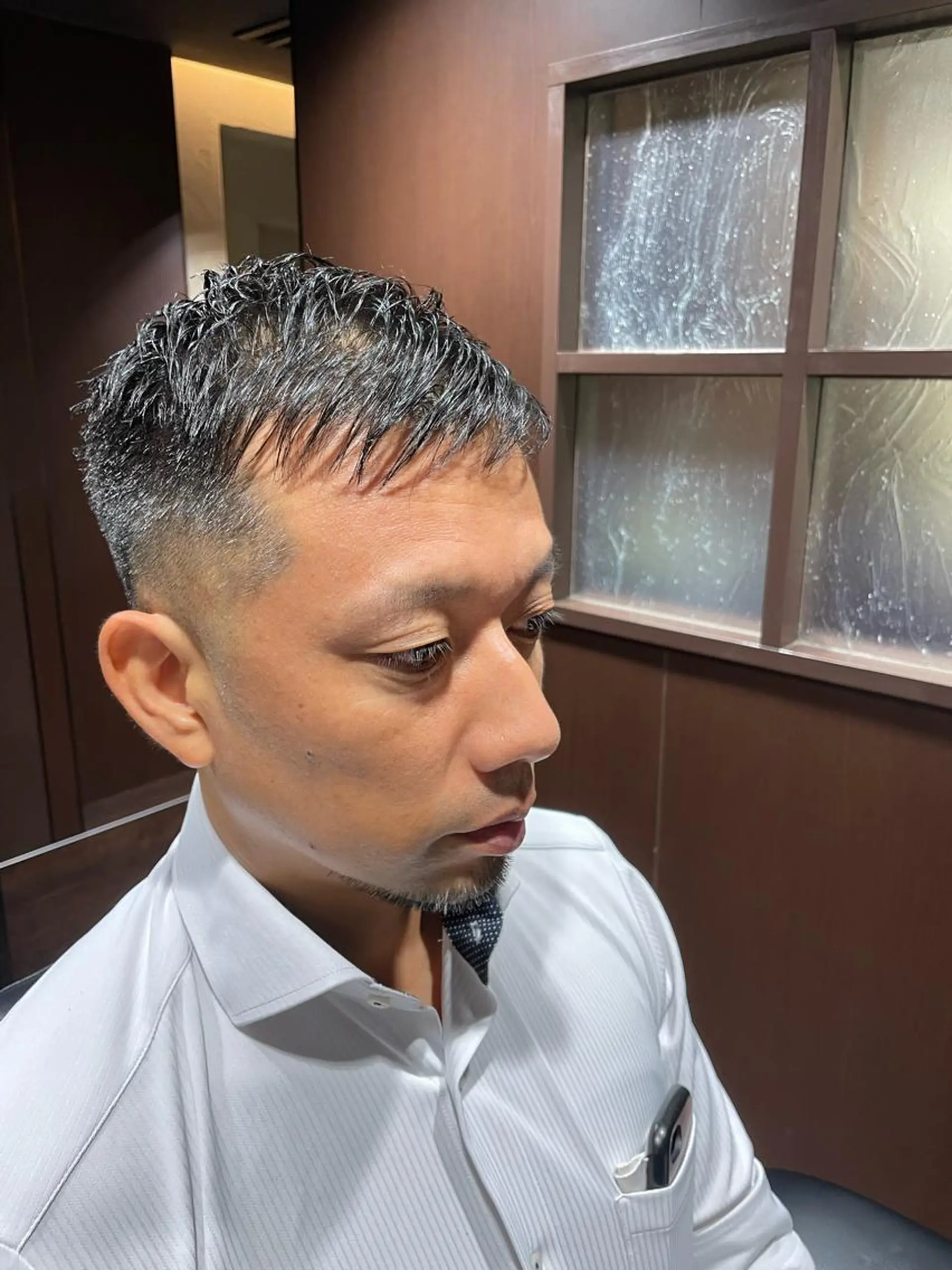 メンズ ヒロ銀座　　バーバーショップ新宿店所属・横尾 太尊ビジネススタイルのヘアスタイル