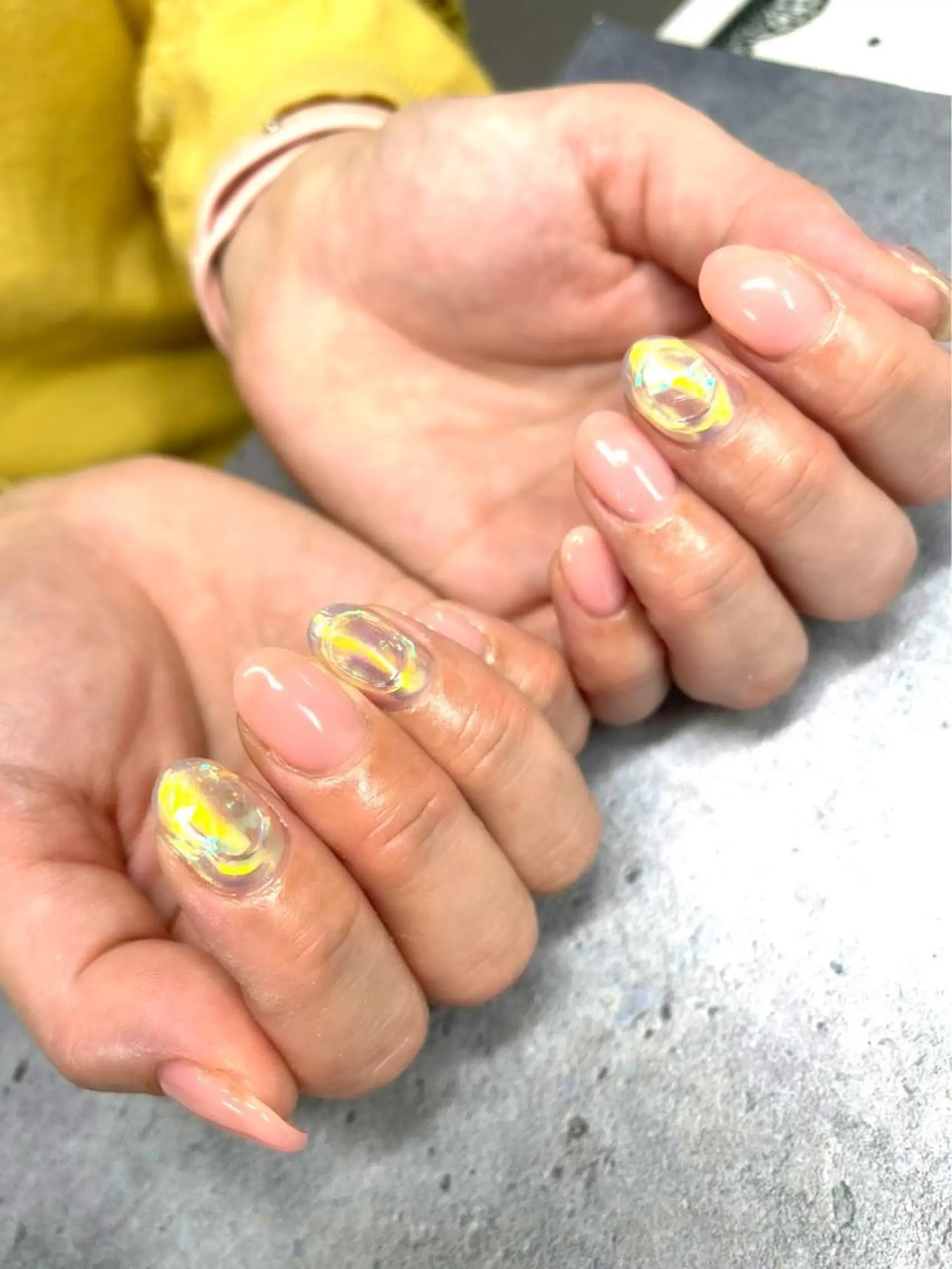 ネイル 氷ネイル・うるうるネイル clover nailのネイルデザイン