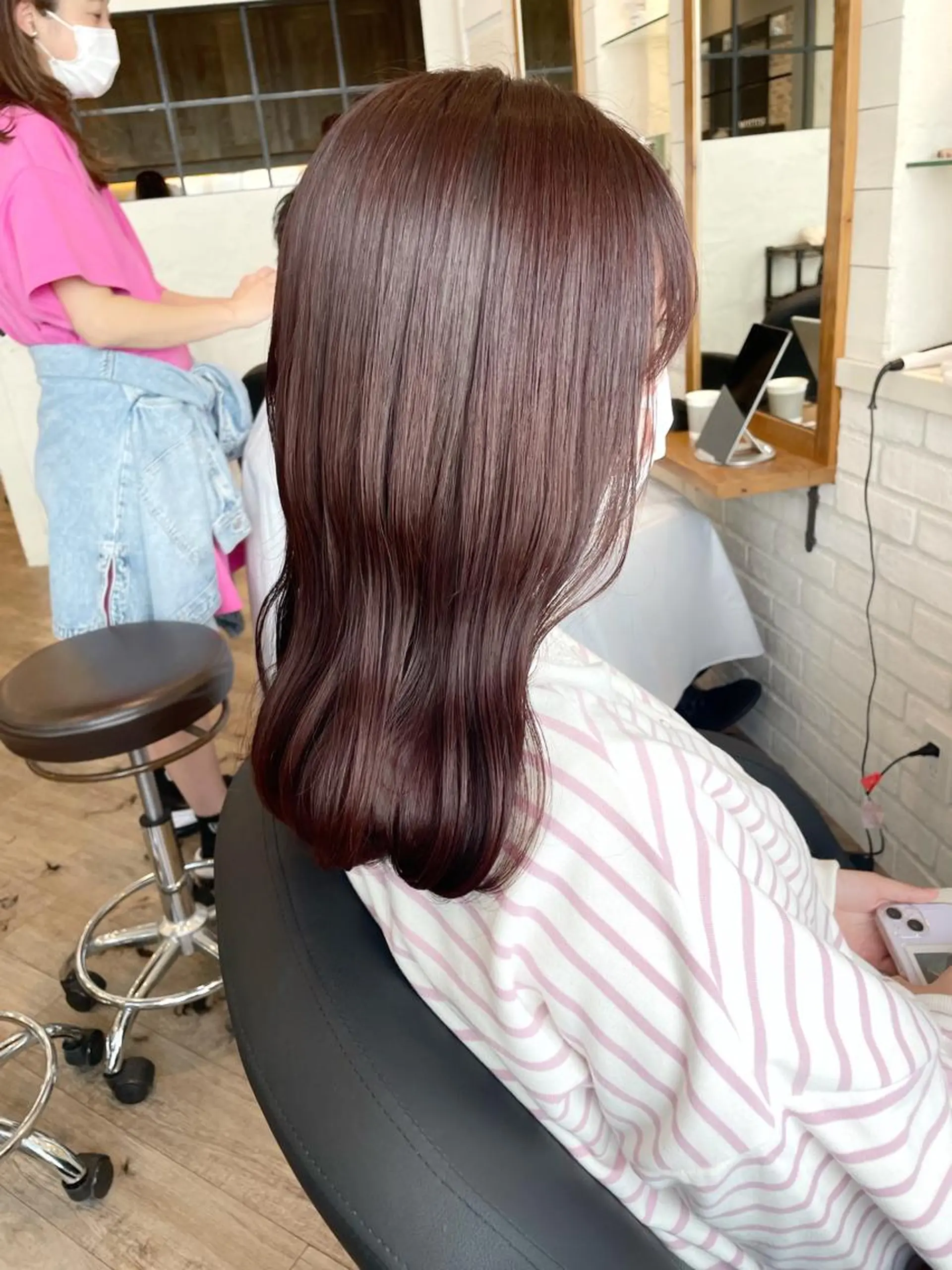 ミディアム カット ヘアカラー トリートメント ヘッドスパ ヘアセット Hair Salon BOTTOMS所属・✨透明感ケアカラー✨ 長野ゆきなのヘアスタイル