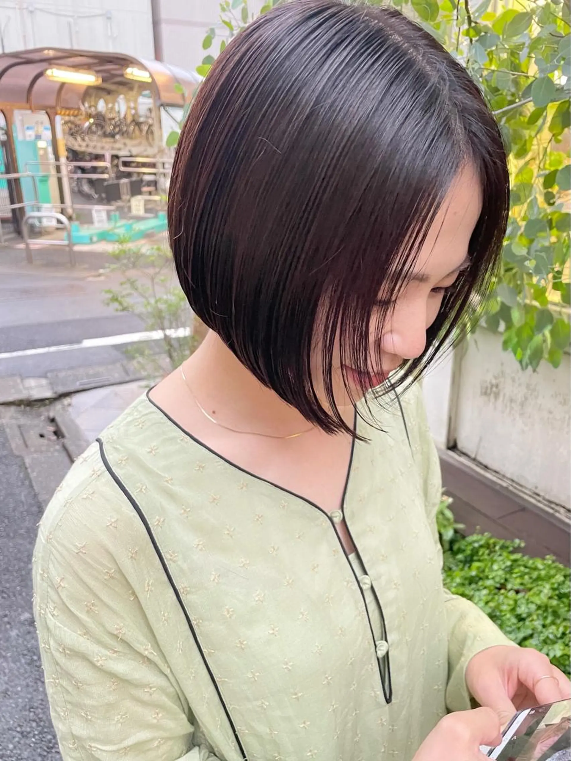 ショート カラー ボブ 齋藤 咲のヘアスタイル