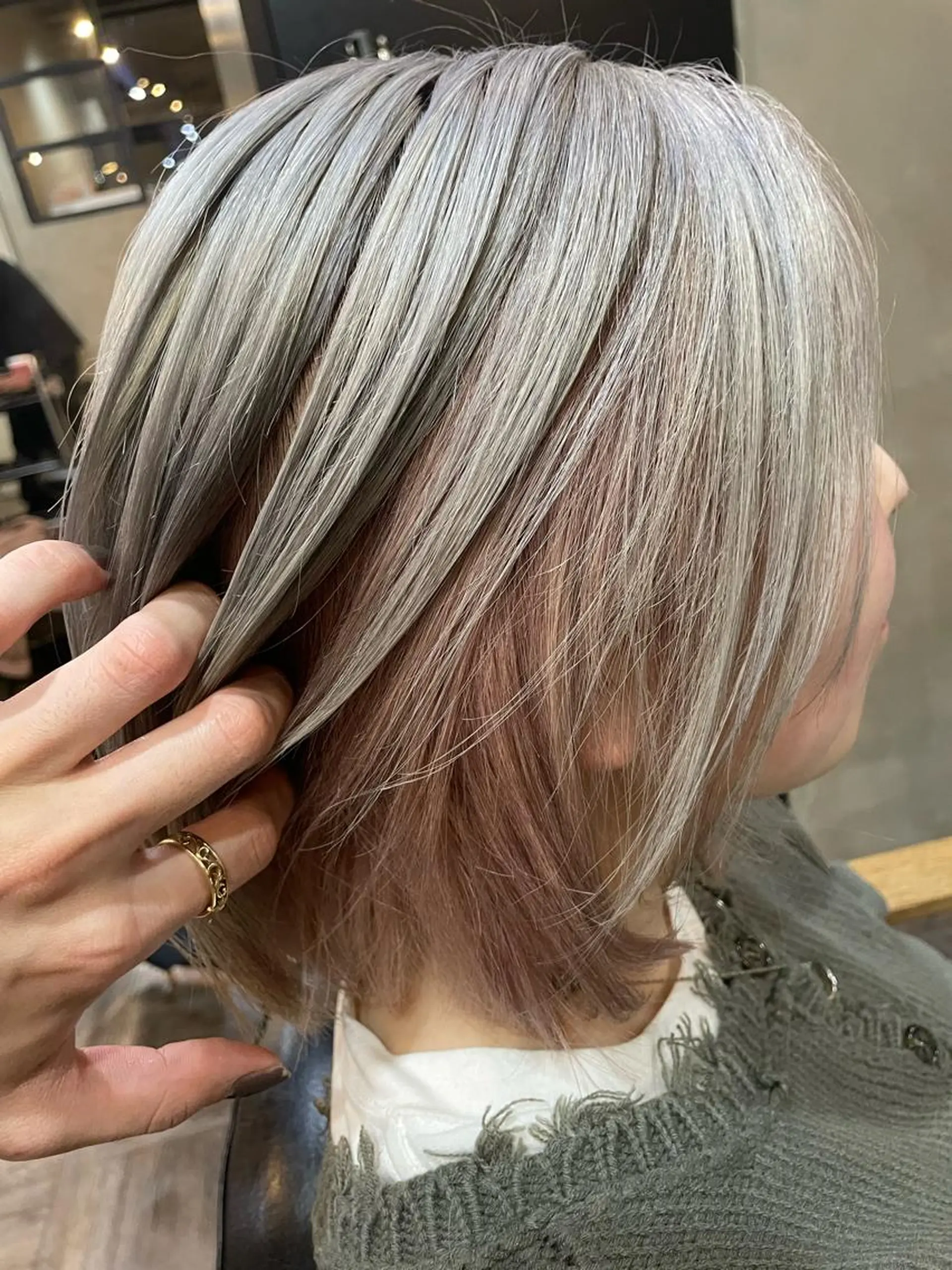 ショート カラー ブリーチ La fith 店長 城谷颯人のヘアスタイル