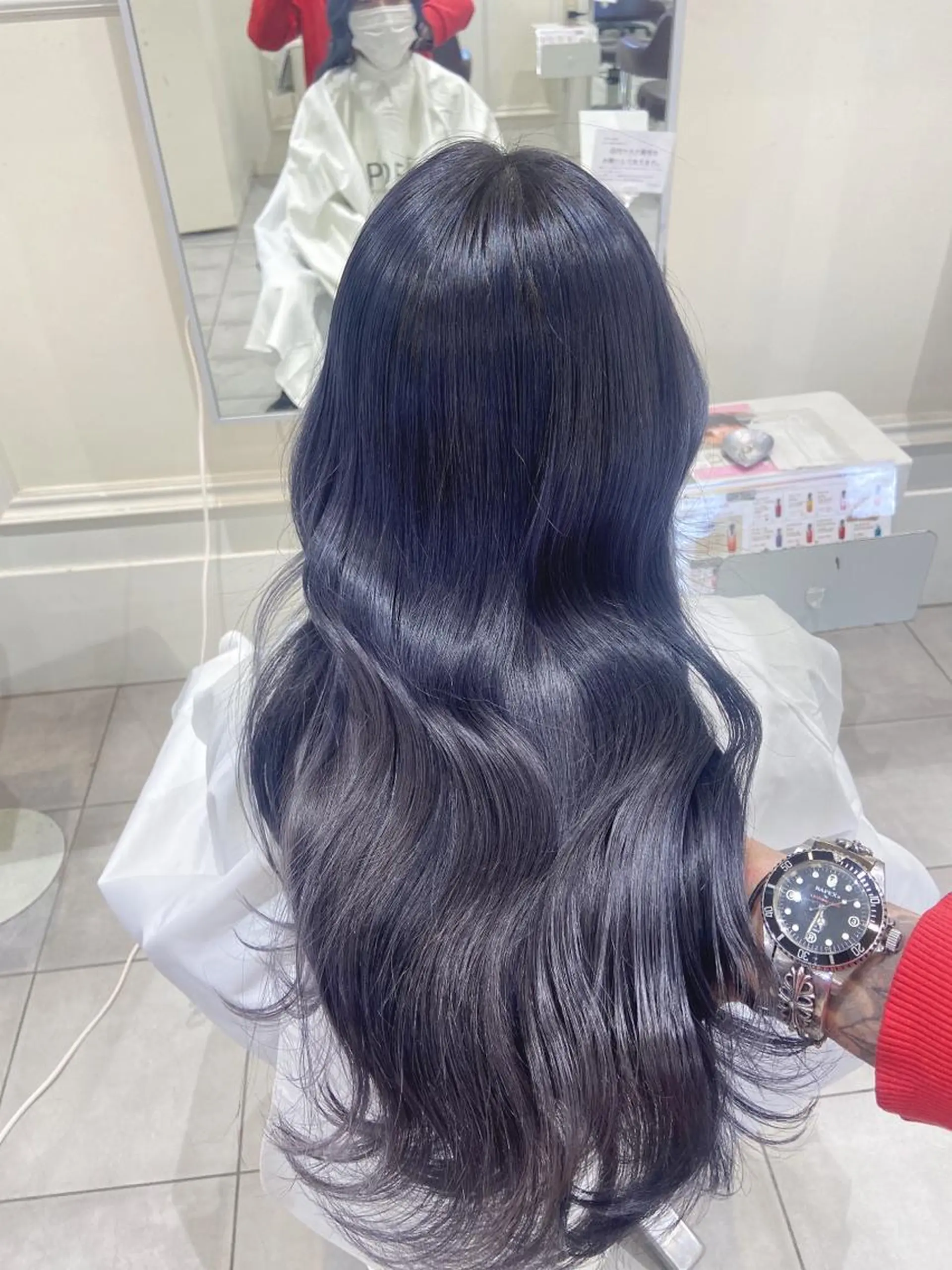 ロング カラー アクアカラー ダブルカラー グラデーションカラー ハイライトカラー イルミナカラー カット ヘアカラー 韓国/色気/レイヤー /avance天王寺のヘアスタイル