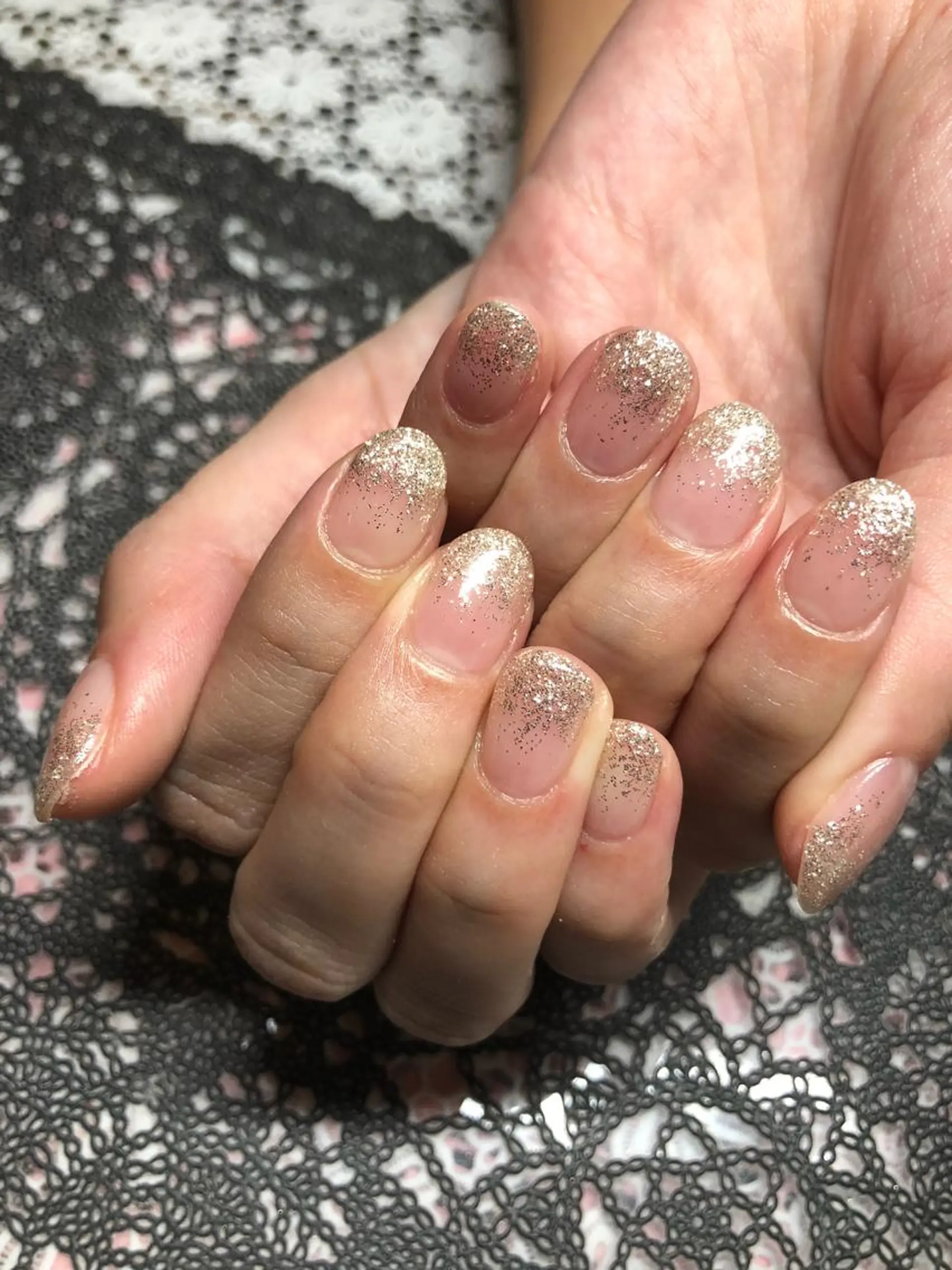 ネイル ラメ(グリッター) ラメグラデーション ワンカラーネイル J terrace Nailのネイルデザイン