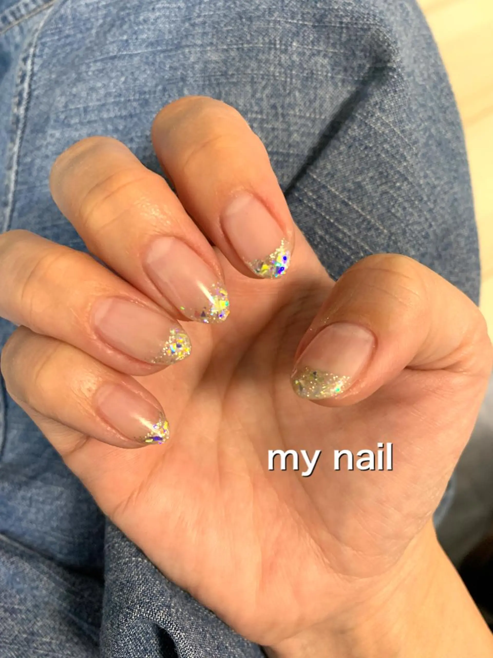 ネイル フレンチネイル ガラスフレンチ orchid ♡オーキッドのネイルデザイン