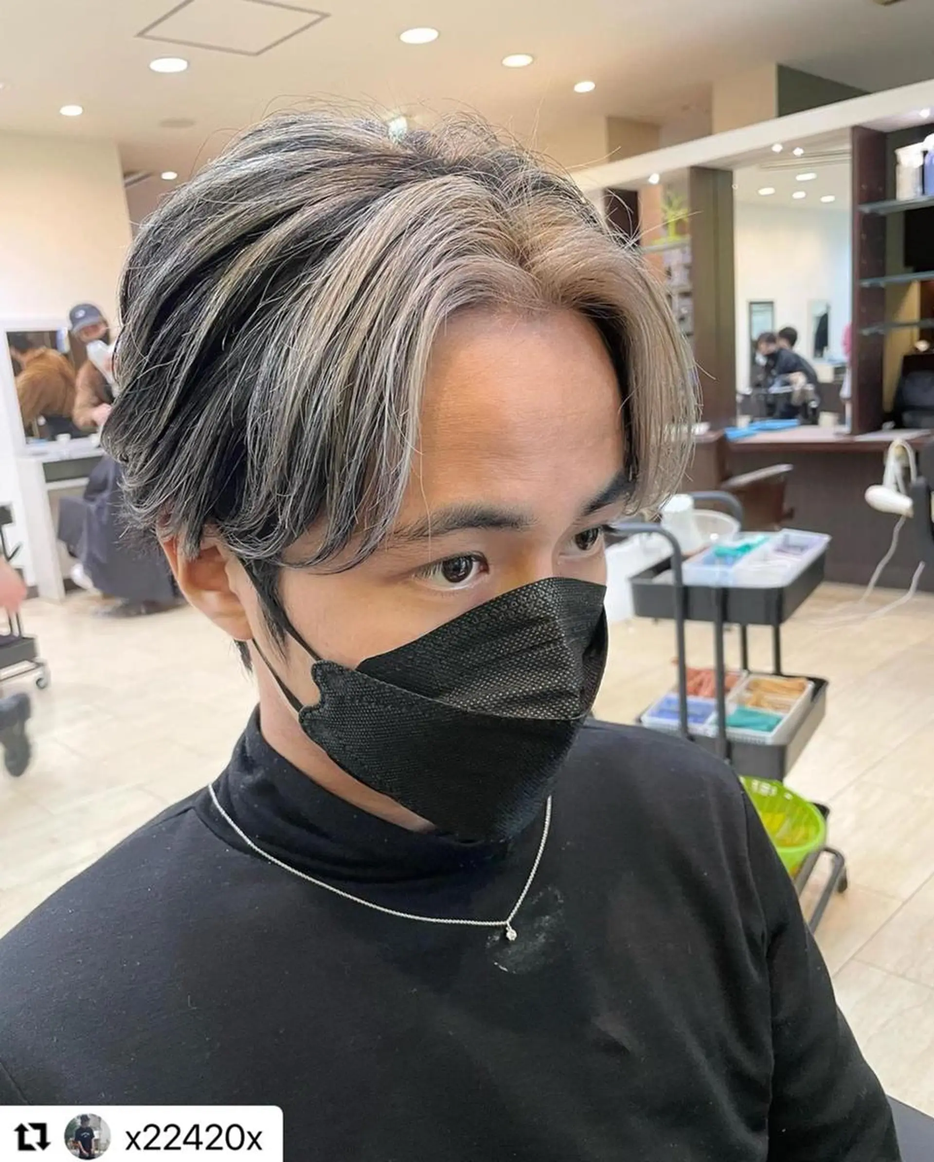 ミディアム カラー メンズ メンズハイライト ハイライトカラー ハイライト 🩷Eny terrace🩷のヘアスタイル