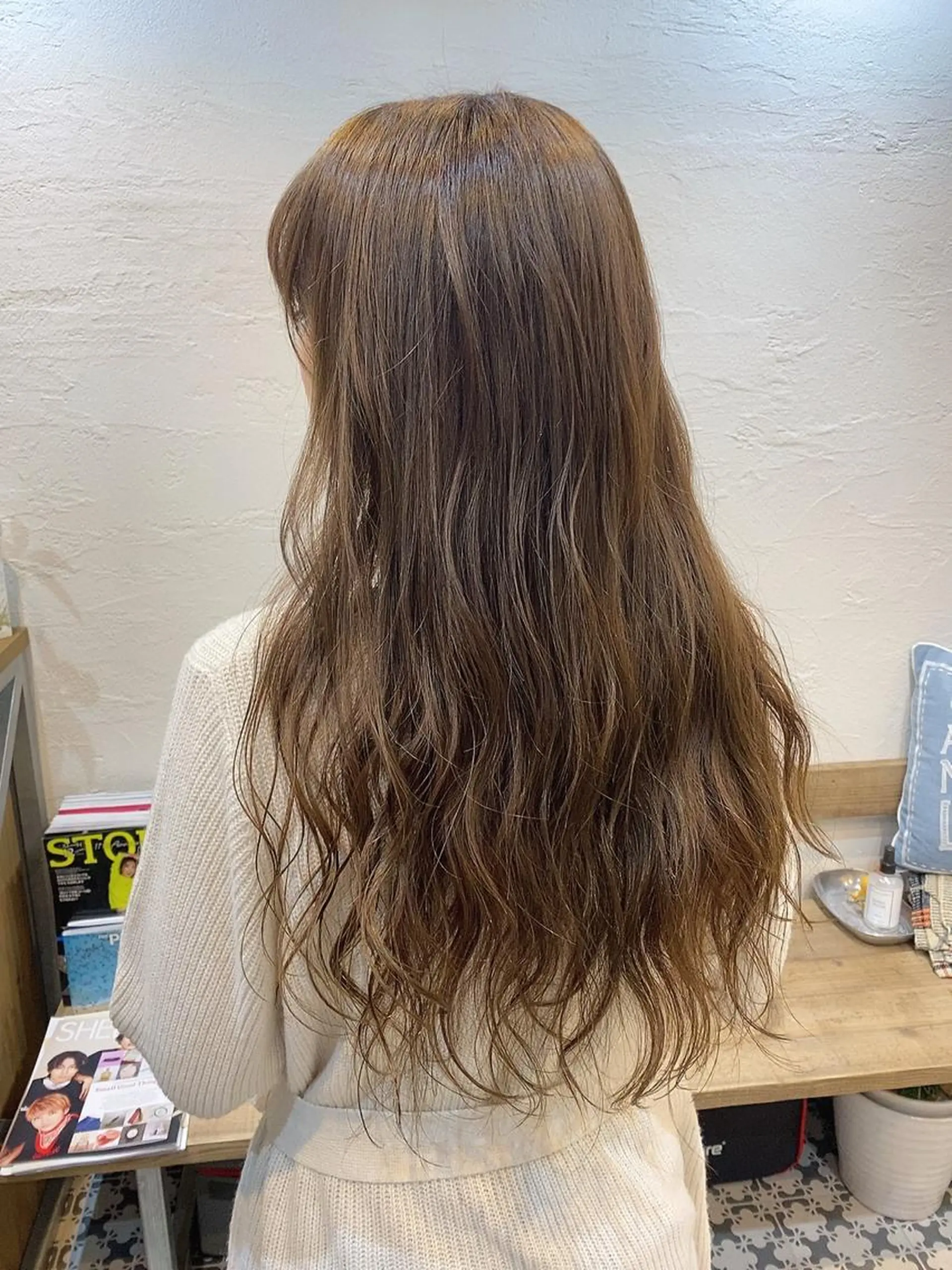 ロング カラー ベージュカラー ミルクティーベージュ ボブ カット ヘアカラー トリートメント 韓国ヘア☁️ mitsukiのヘアスタイル