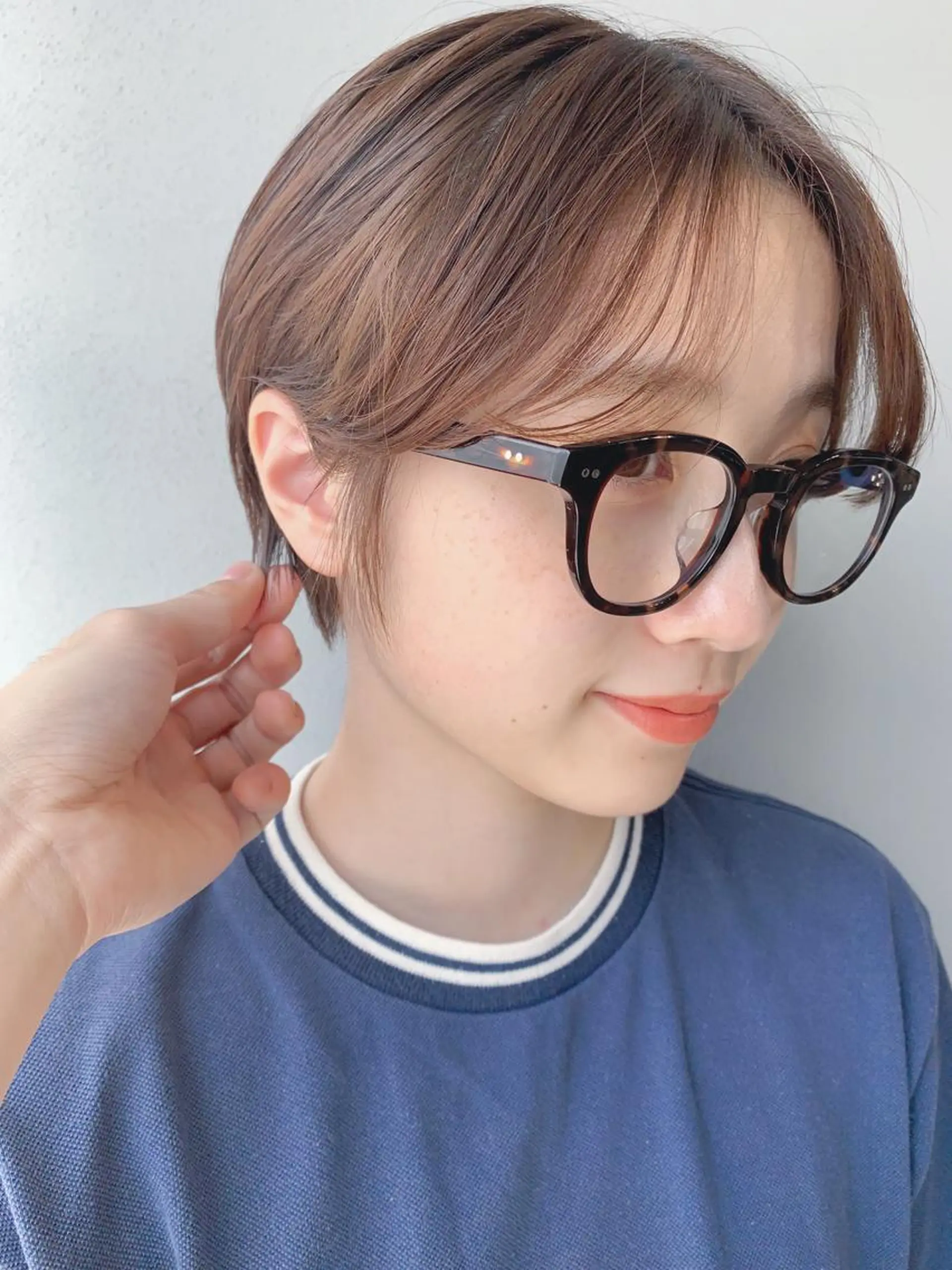 ショート カラー ボブパーマコテ巻き風 パーマNo1深江秀平のヘアスタイル