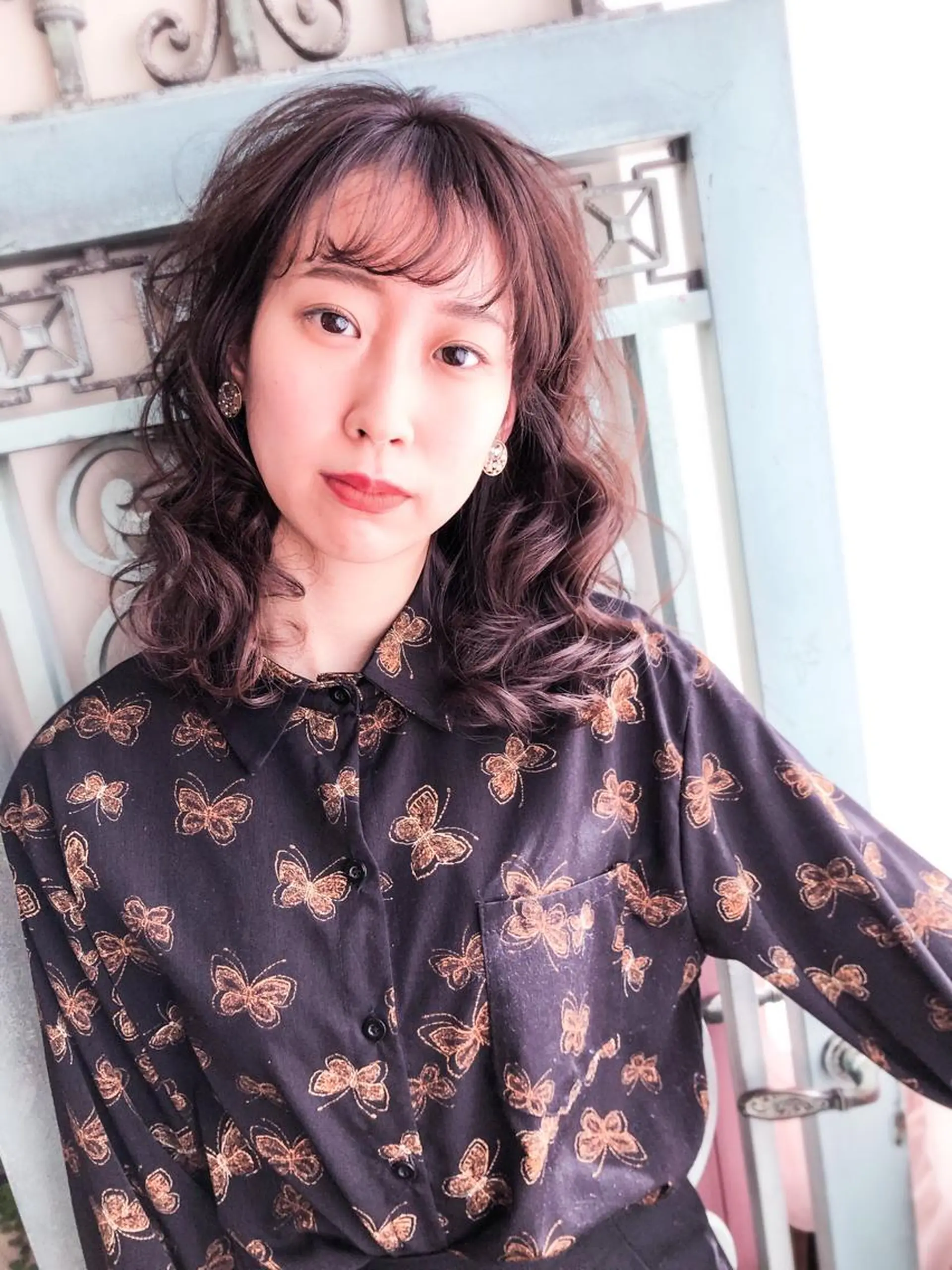 セミロング カラー パーマ ヘアアレンジ メンズ 表参道Lise おおいしおりのヘアスタイル