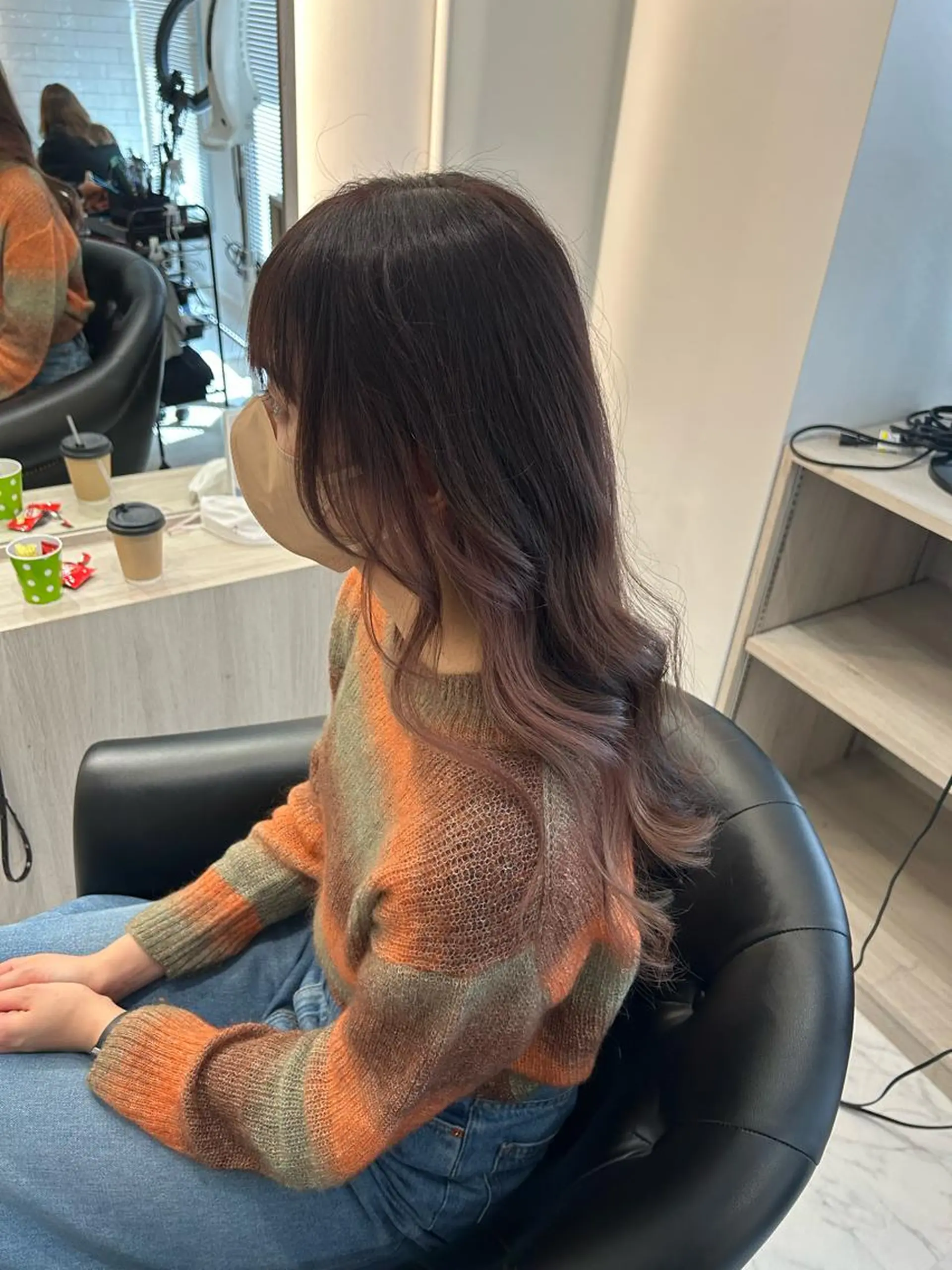 ロング カラー カット ヘアカラー トリートメント &chaLme   心斎橋所属・emi/髪質改善/ 韓国風/艶カラーのヘアスタイル