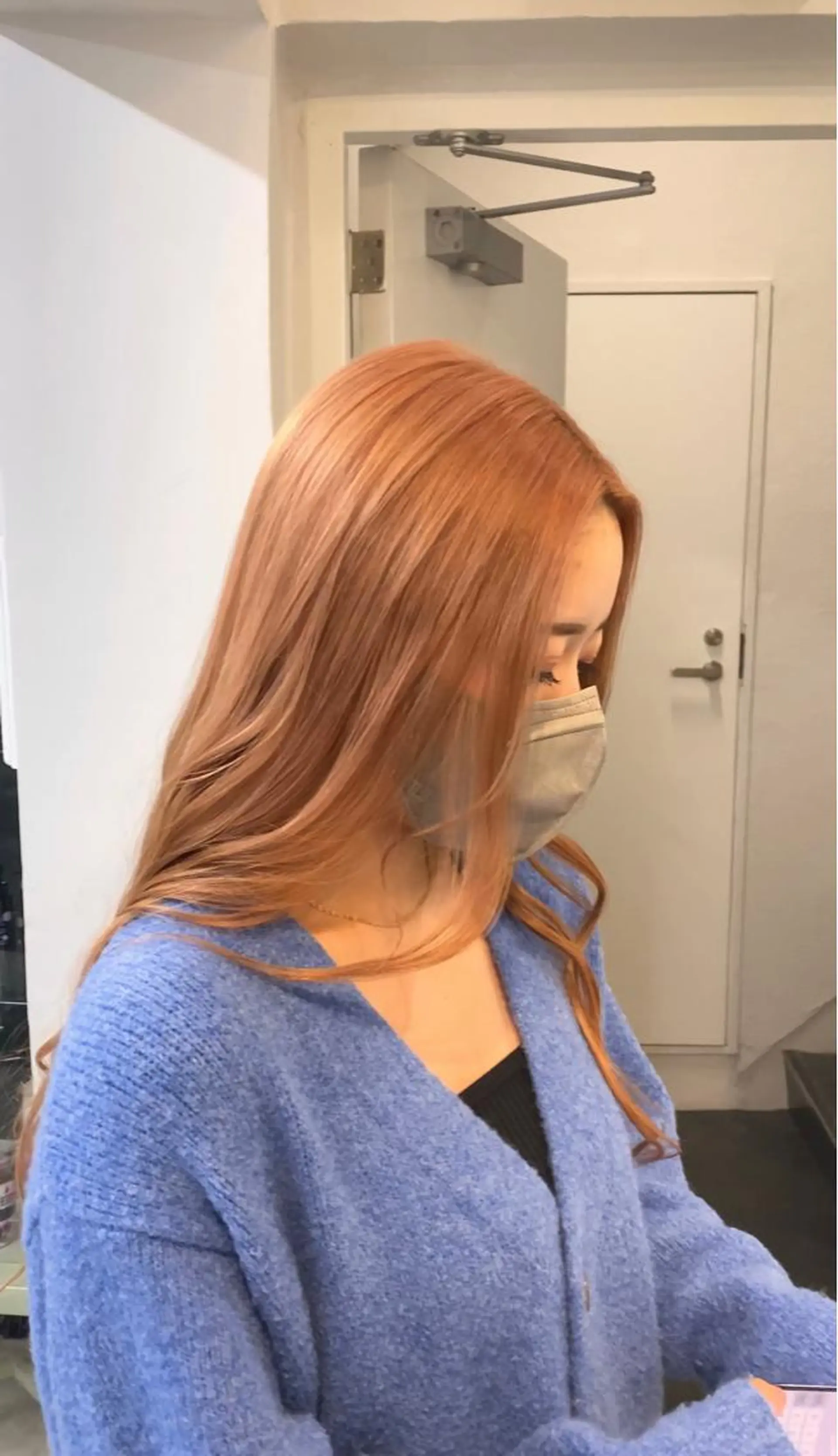 ロング 似合わせカット sunc所属・梅田l大人韓国ヘア レイヤー×艶カラーのヘアスタイル