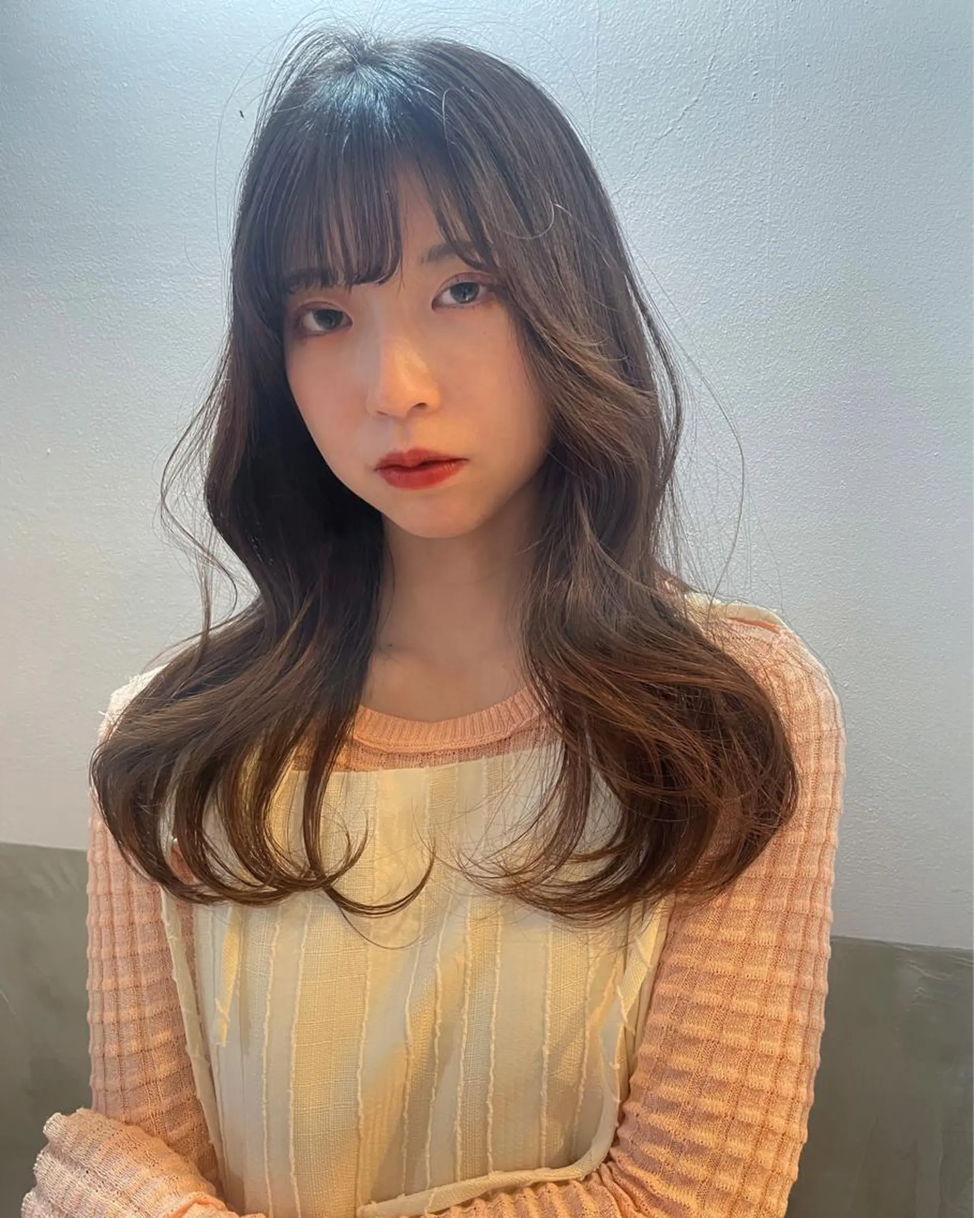 ロング カラー レイヤーカット/ 縮毛矯正/ミサキ💐のヘアスタイル