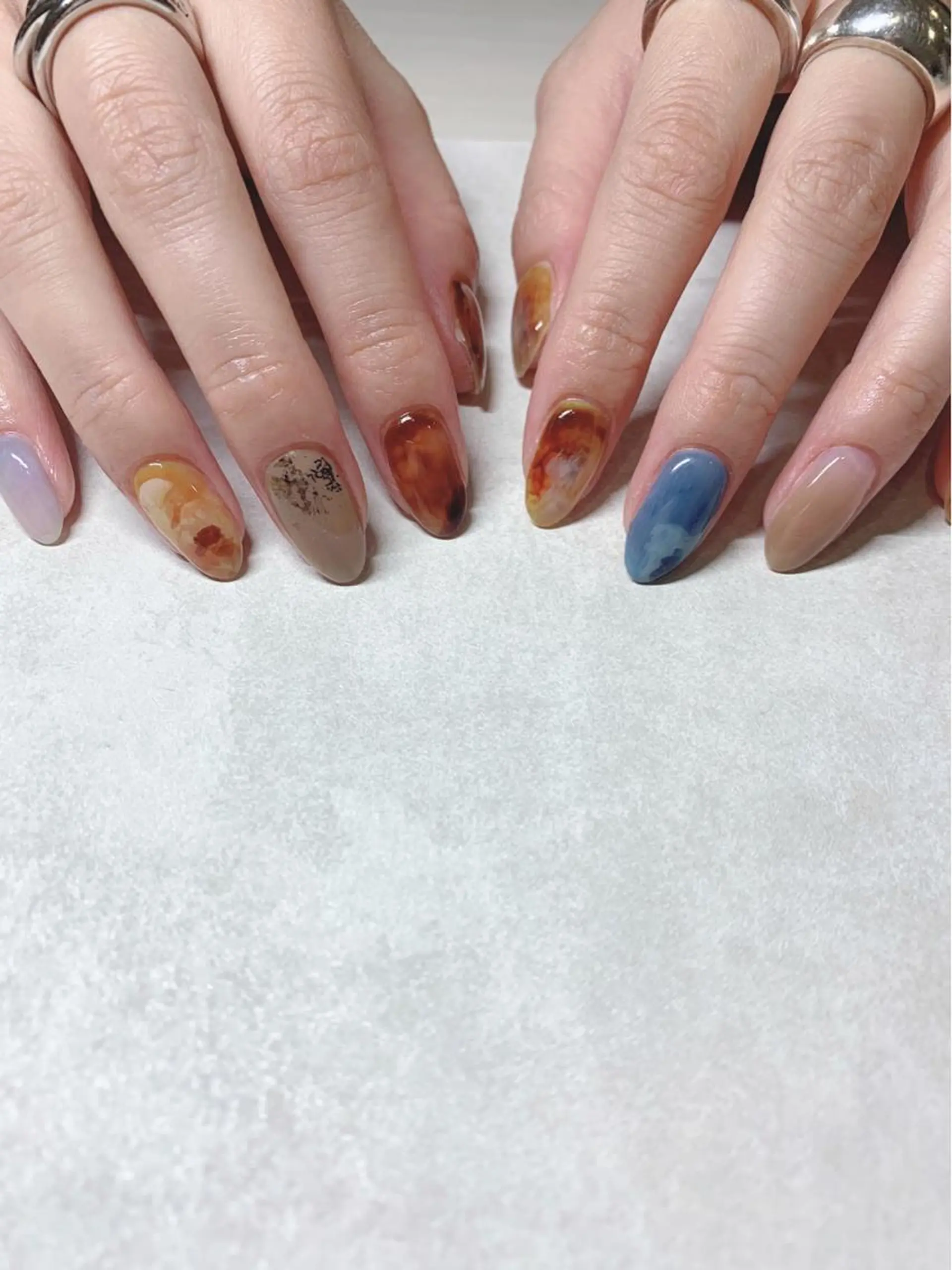 カラー ネイル ハンドネイル Cozy_ ilumのネイルデザイン