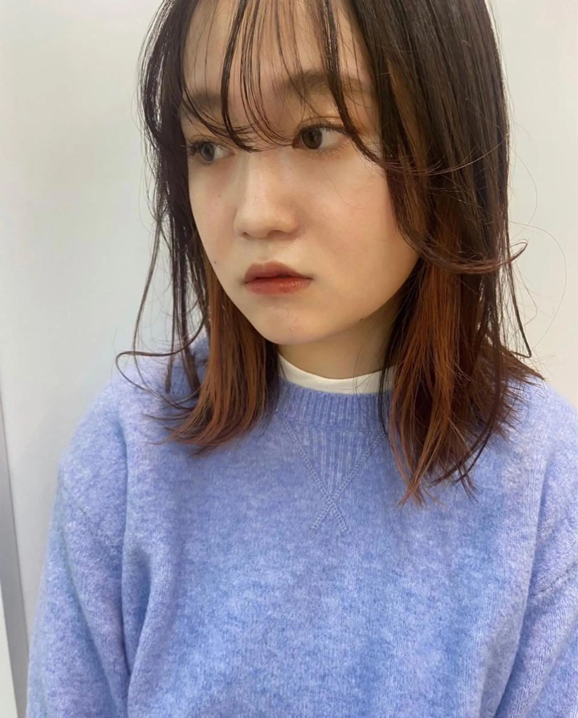 ミディアム カラー ヘアアレンジ satsuki 暖色・ブラウンカラーのヘアスタイル