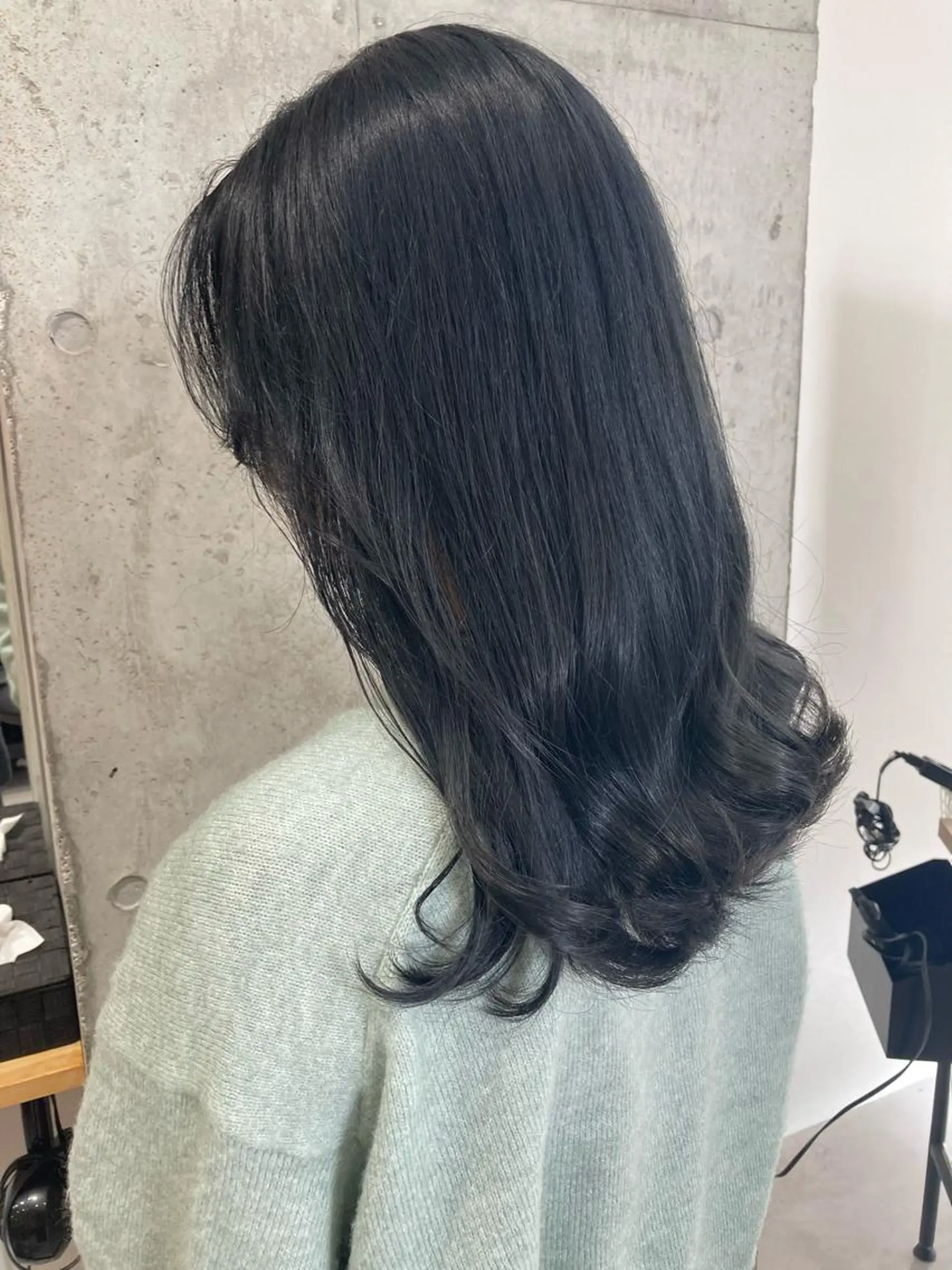 セミロング ヘアカラー トリートメント ✨色持ちの良い艶 カラー✨蟹江真世のヘアスタイル