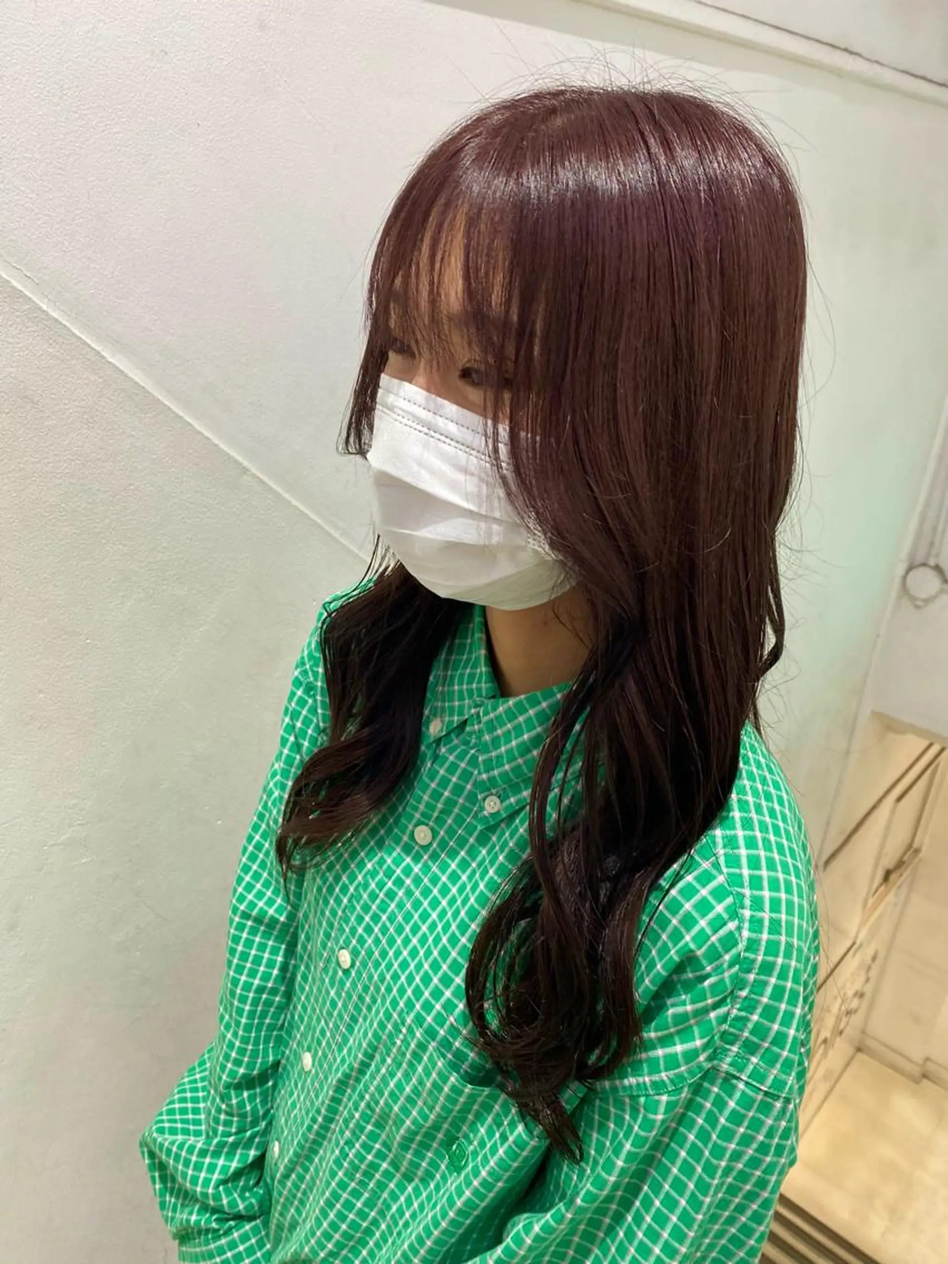 ロング カラー パープルカラー ✨くびれスタイル✨️ 戸嶋穂乃香のヘアスタイル