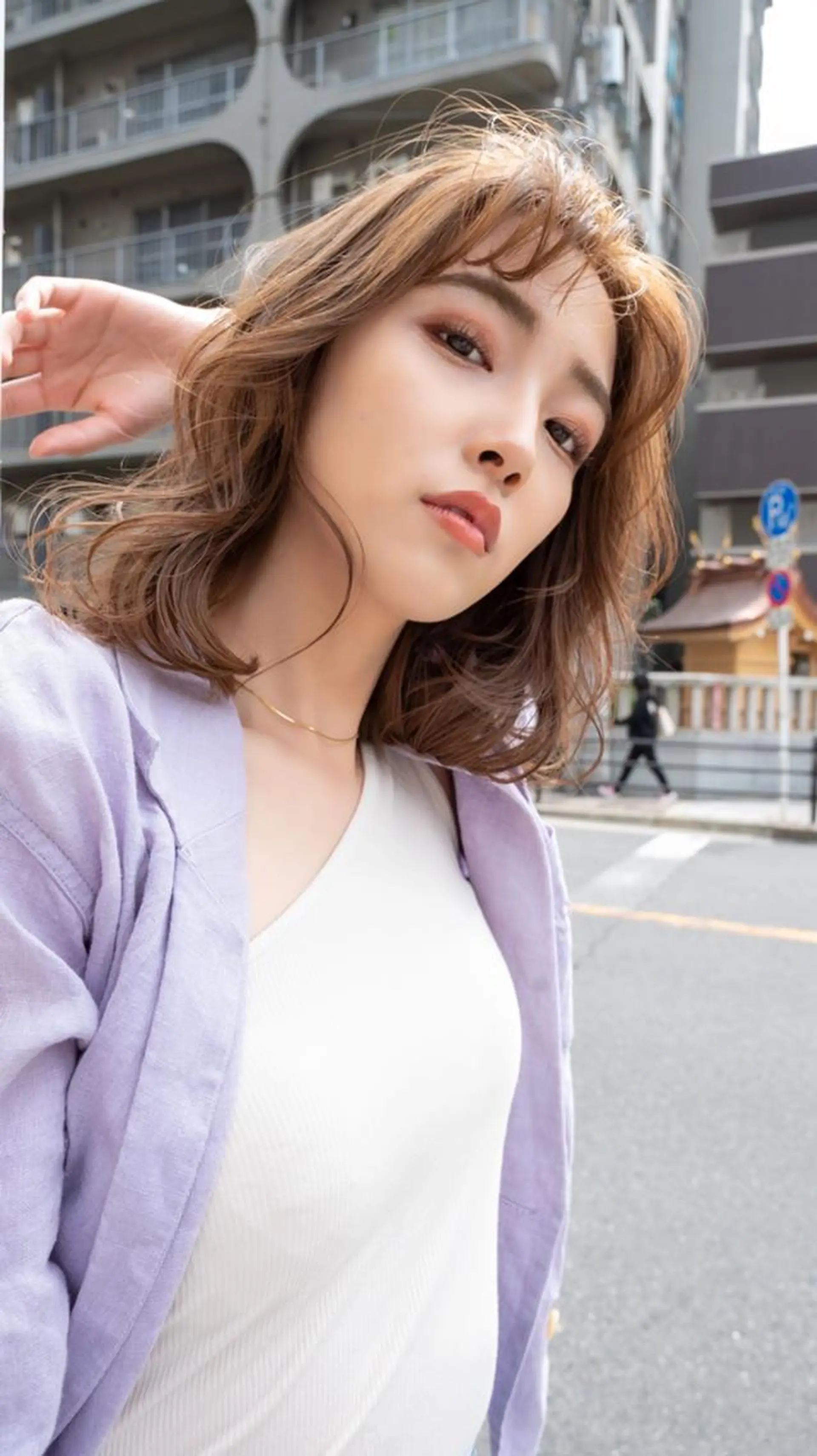 カラー ミディアム ANGELICA 吉川智昭のヘアスタイル