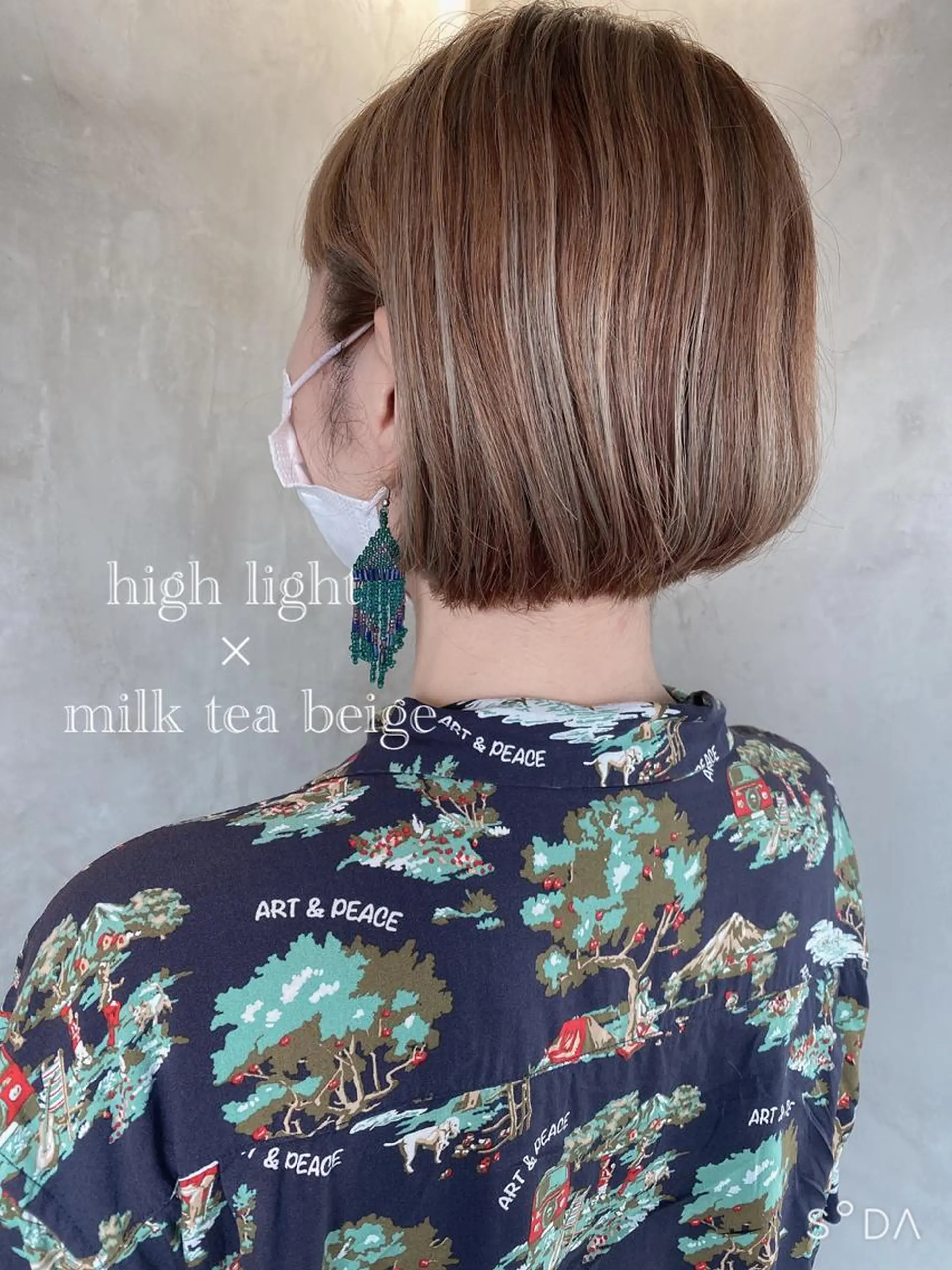 ショート カラー ヘアアレンジ ブリーチ ハイライトカラー ハイライト stylist/蛯谷 珠里のヘアスタイル