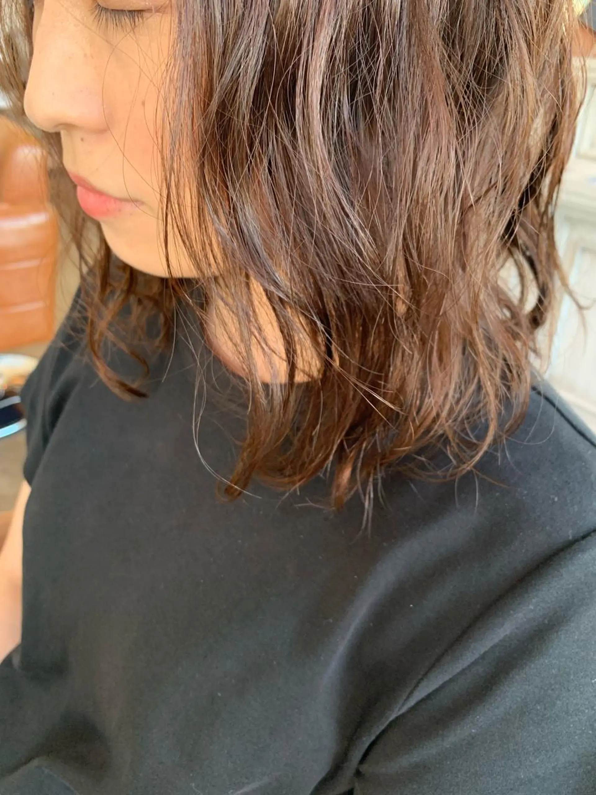 ミディアム パーマ RINKA 琳茄のヘアスタイル