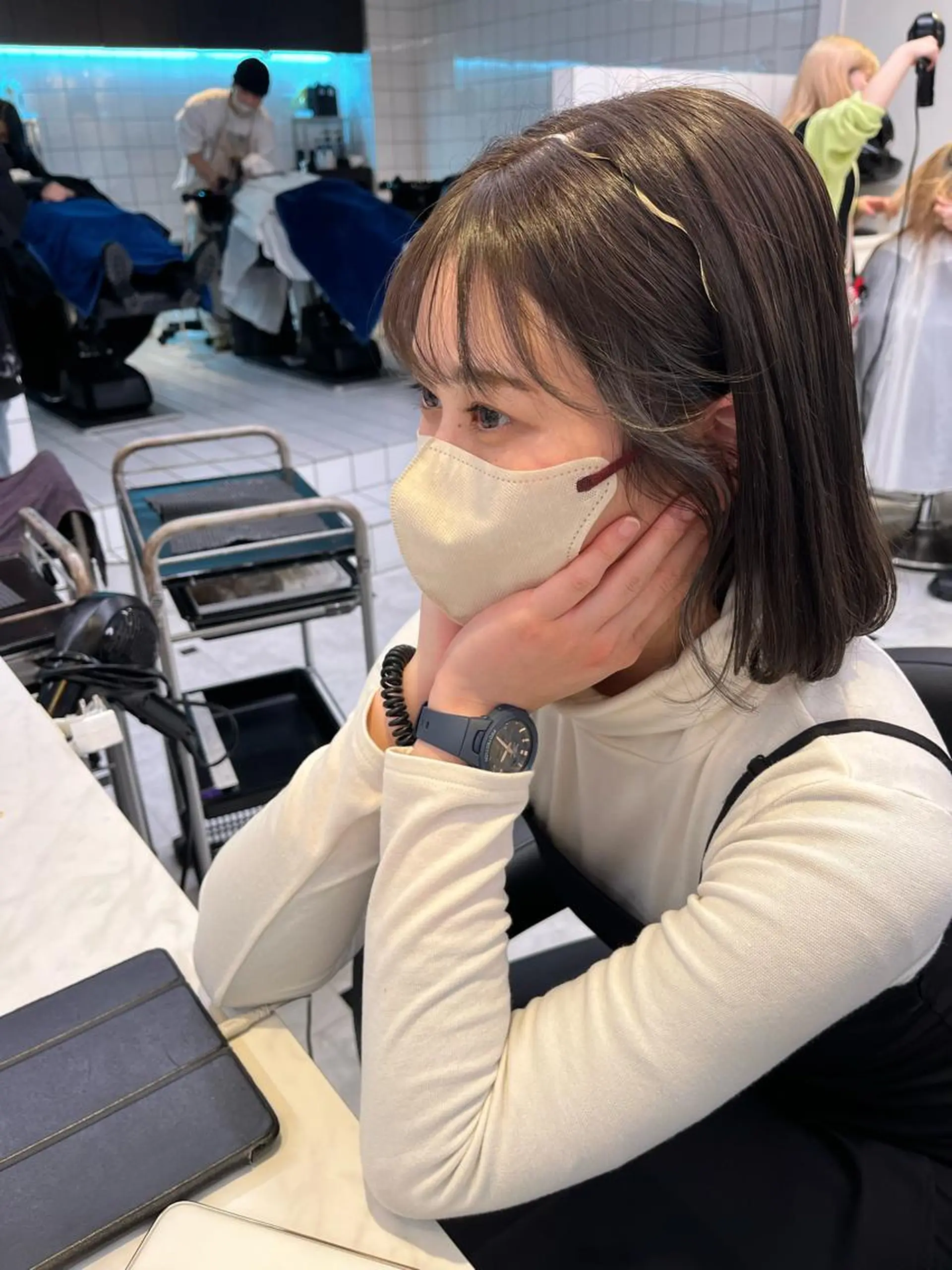 ミディアム カラー ヘアアレンジ 愛されカラー🩷 はるなのヘアスタイル