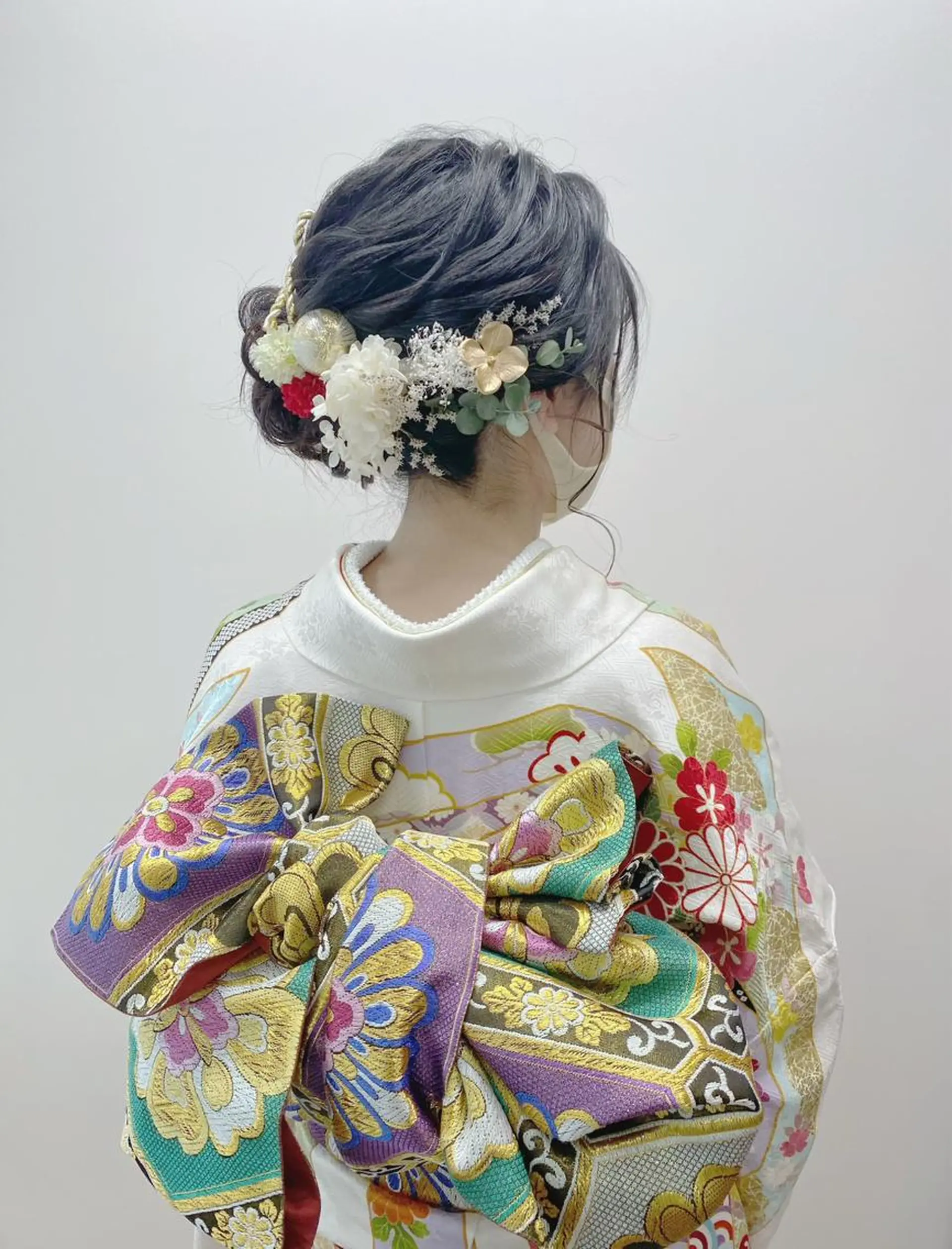 セミロング ヘアアレンジ 成人式 着付け GRANLUSSO 〜グランルッソ駅前店所属・木口 嘉美のヘアスタイル