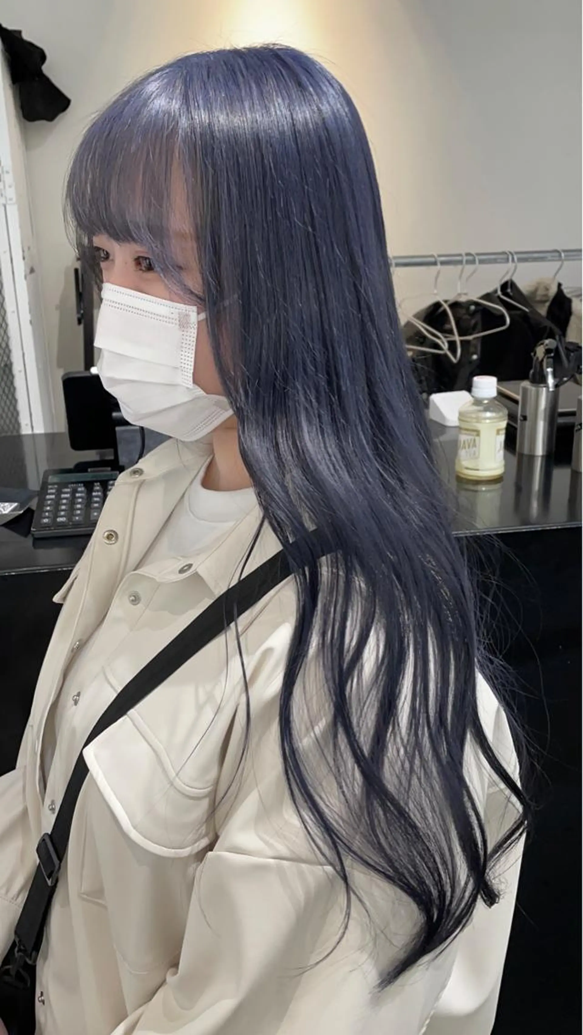 ロング カラー ヘアアレンジ ブリーチ ラベンダーカラー ネイビーカラー カット ヘアカラー トリートメント 艶ハイトーン/ヘア アレンジAYAKAのヘアスタイル