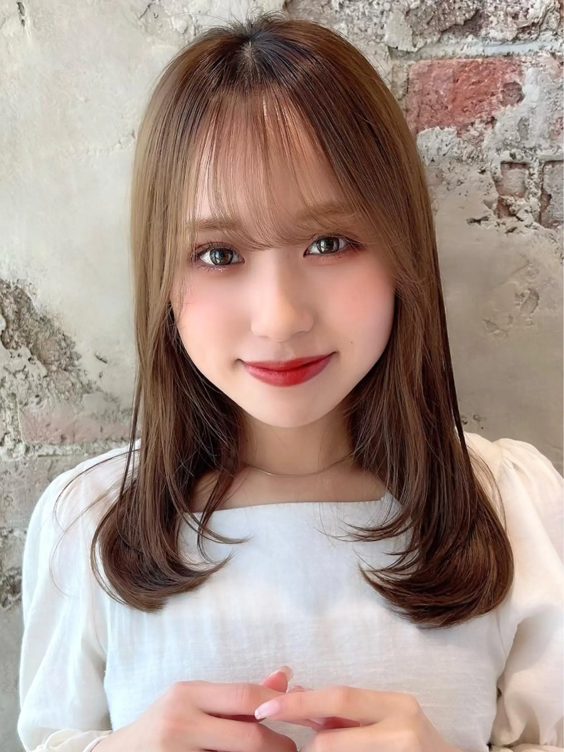 セミロング くびれヘア 髪質改善 縮毛矯正 🧡くびれヘア/前髪 顔周り🧡久原結衣のヘアスタイル