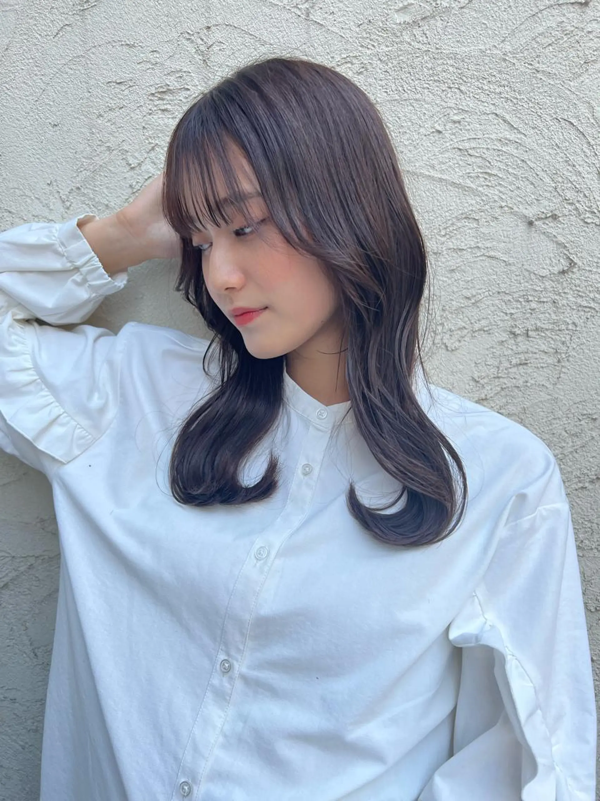 ロング カラー インナーカラー 顔周りカット 韓国風ヘア レイヤーカット カット ヘアカラー トリートメント Lond luce心斎橋所属・🍀小川大輔🍀 ボブ/ブリーチ🥇のヘアスタイル