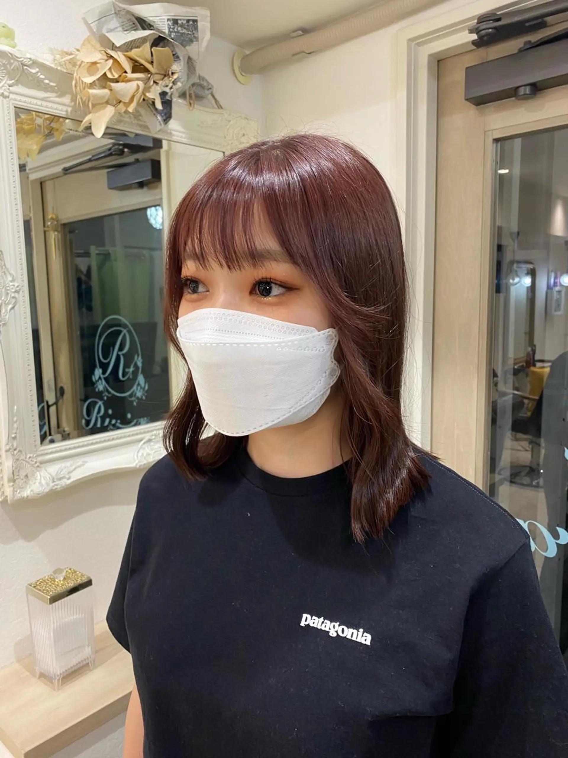 ミディアム カラー ピンクカラー 磯　亜由香🌼 ブリーチ/ボブカットのヘアスタイル