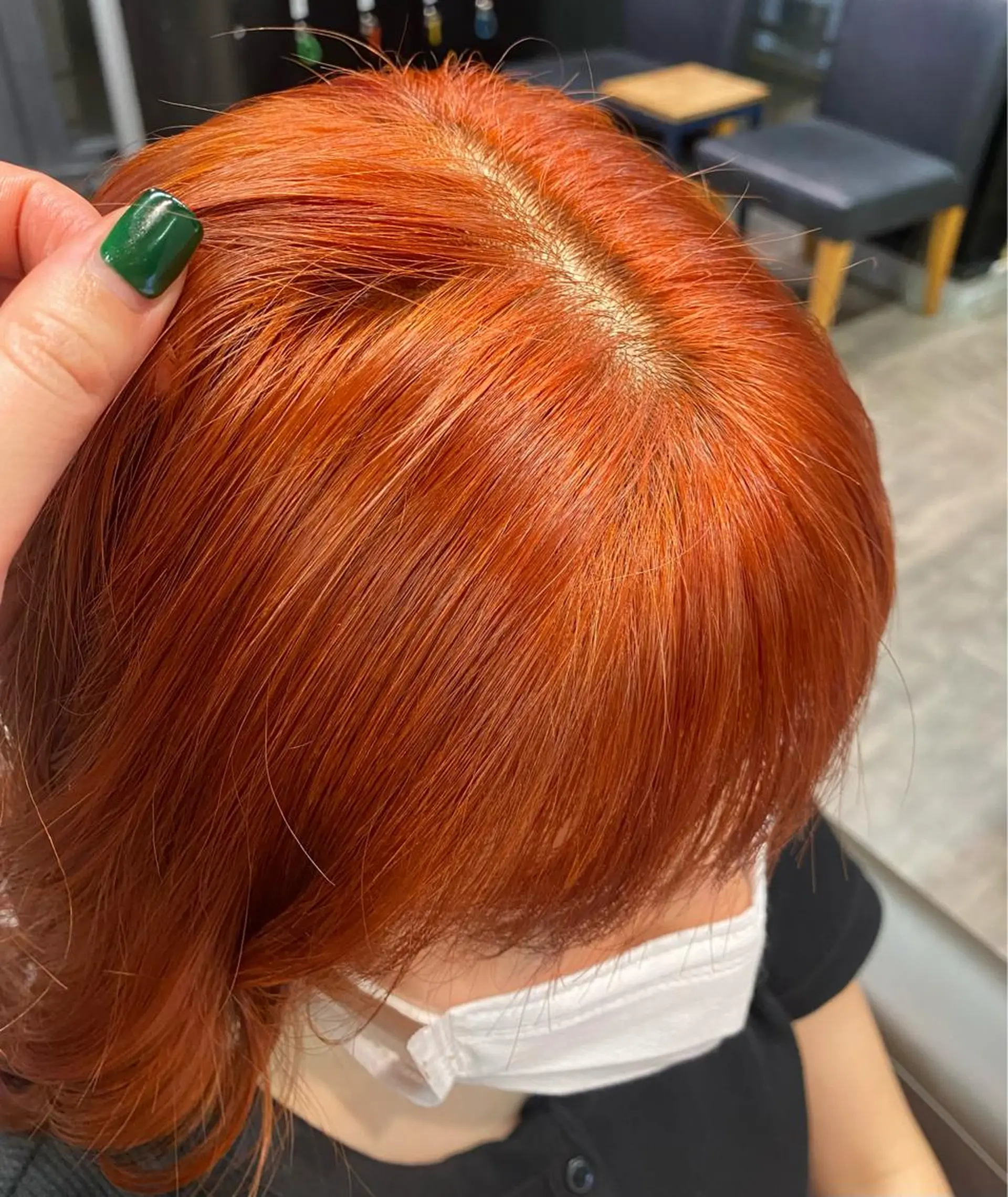 ロング カラー ブリーチ オレンジ hina💟 透明感カラーのヘアスタイル