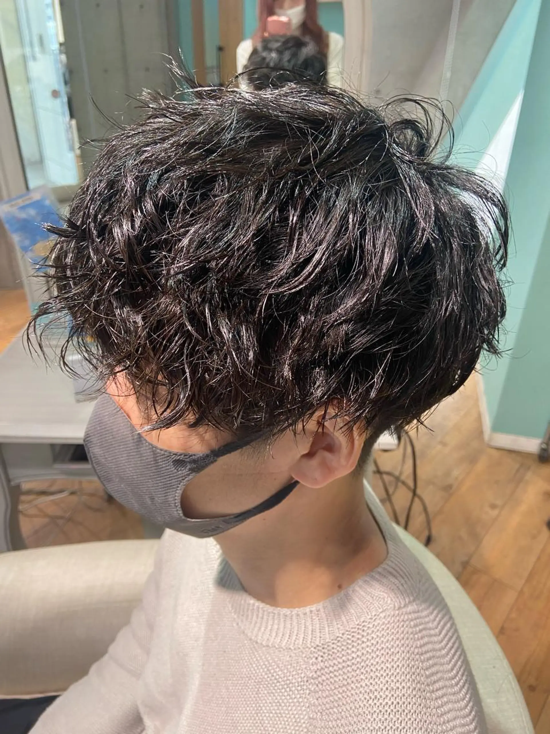 パーマ メンズ カット パーマ トリートメント 🧸プルエクステ❤︎ ネイルKAO🧸のヘアスタイル