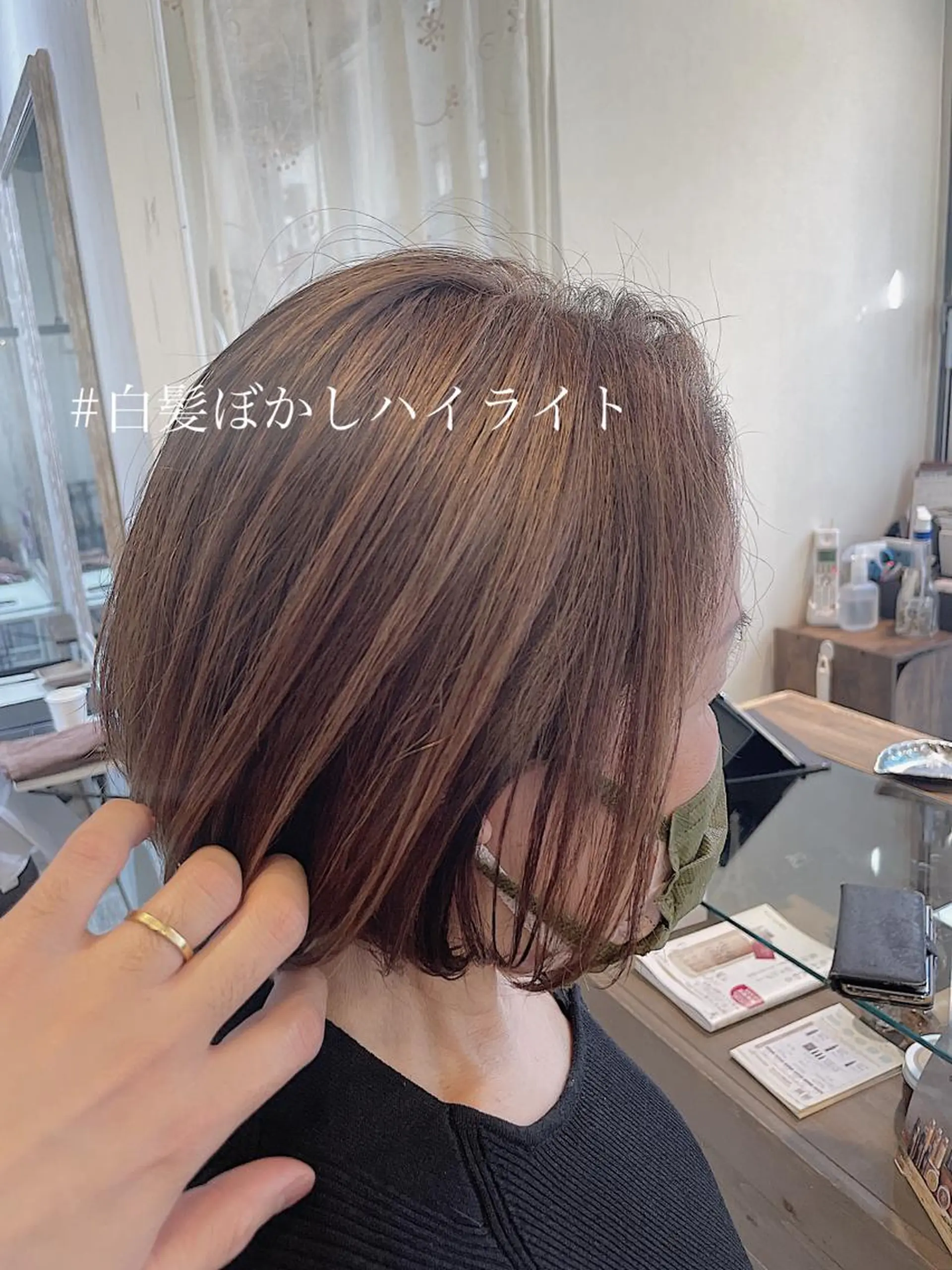 ショート カラー アッシュ アッシュブラック ベージュカラー 黒髪 ブルーカラー カット ヘアカラー トリートメント 西山竜一/ 大人垢抜け×髪質改善のヘアスタイル